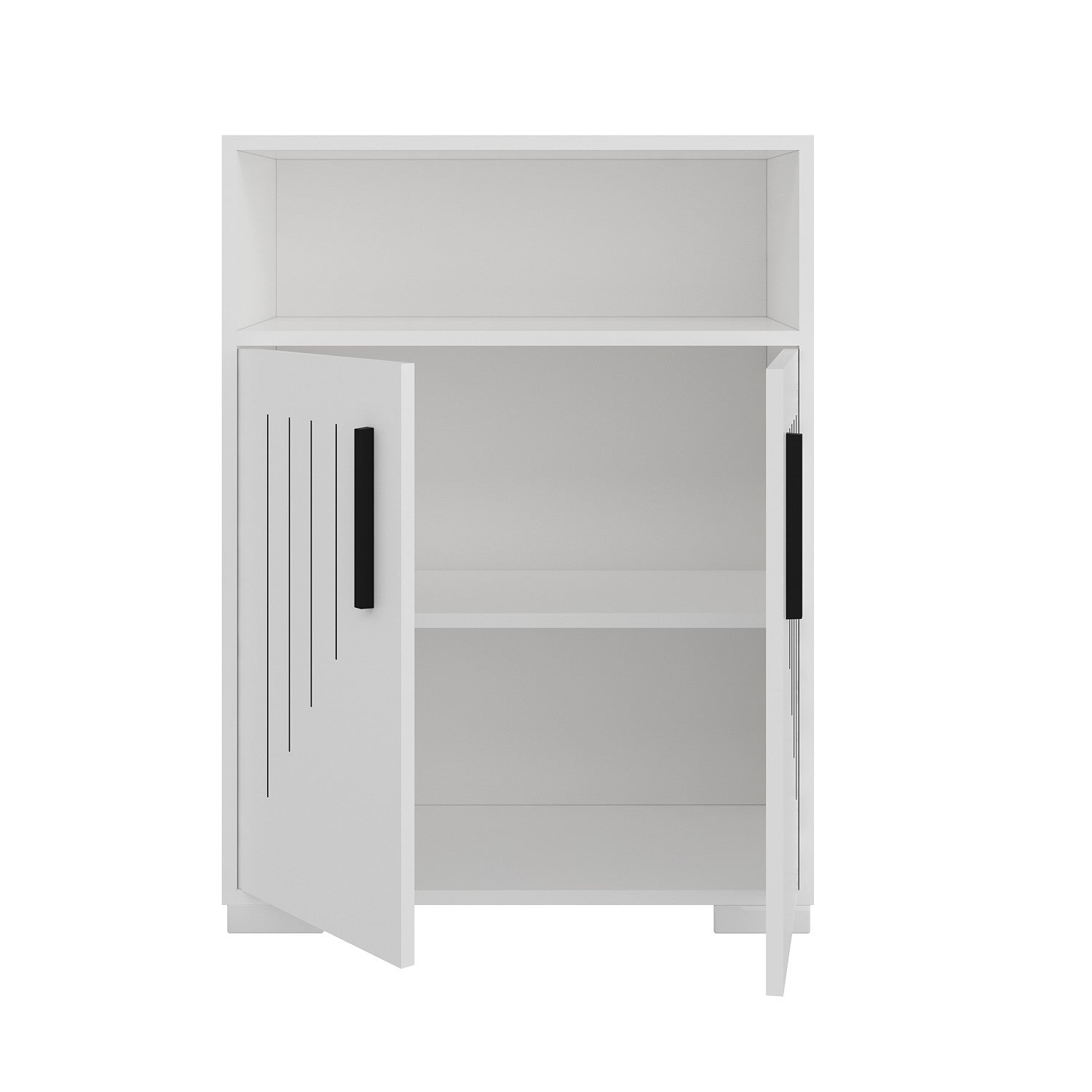Comoda Moon, alb, PAL melaminat, 60x97x30 cm