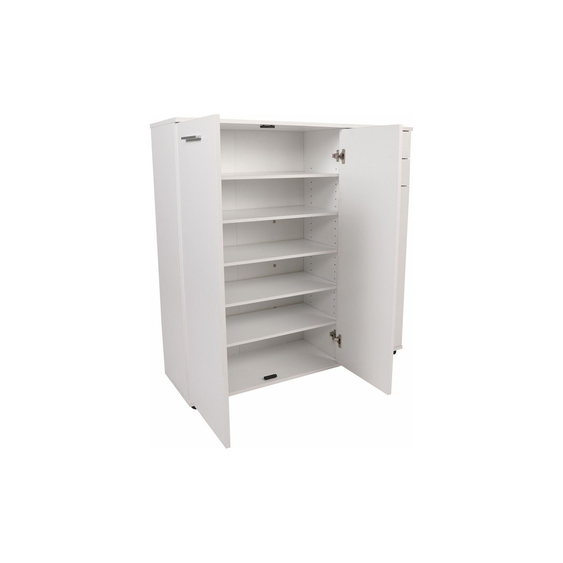 Pantofar cu sertare ADR-532-BB-1, din PAL, alb, 108x108x35 cm