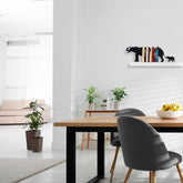 Suport de carti Kitap, negru, metal, 55x14x22 cm