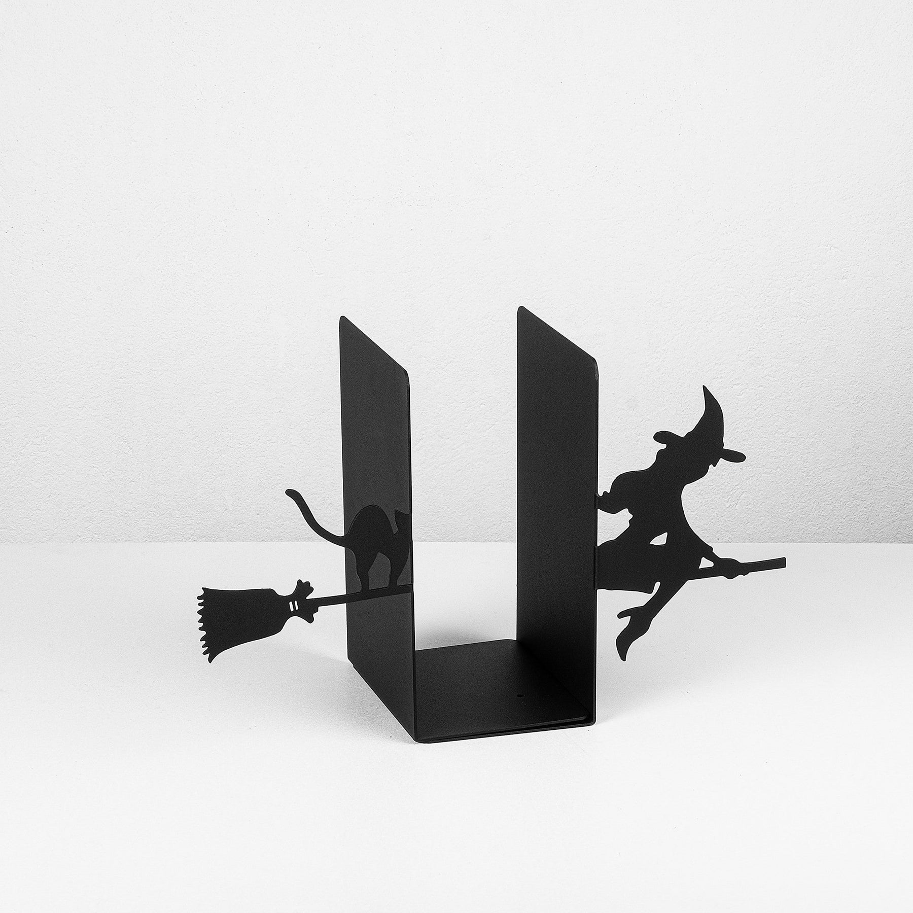 Suport de carti Kitap, negru, metal, 55x16x22 cm