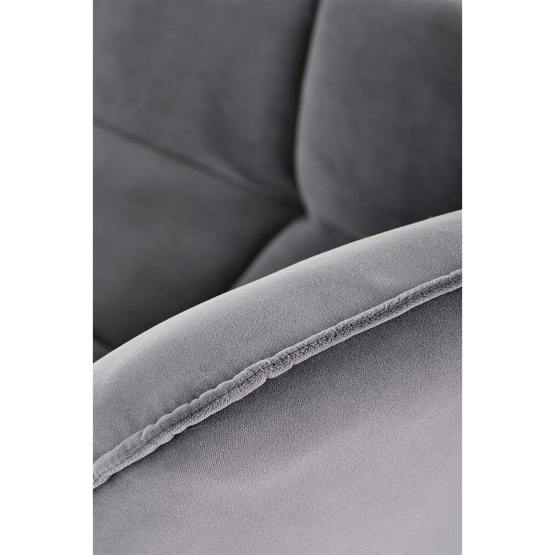 Fotoliu modern Belton, catifea gri, 74x73x78 cm