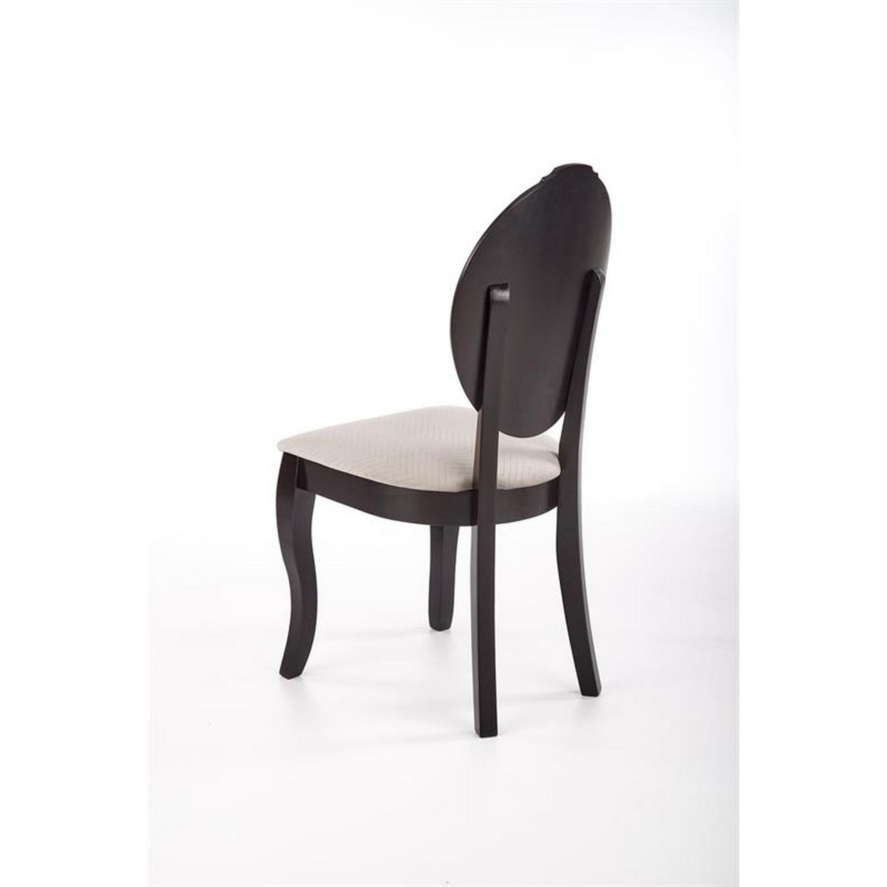 Scaun dining Velo, negru/bej, 44x53x96 cm