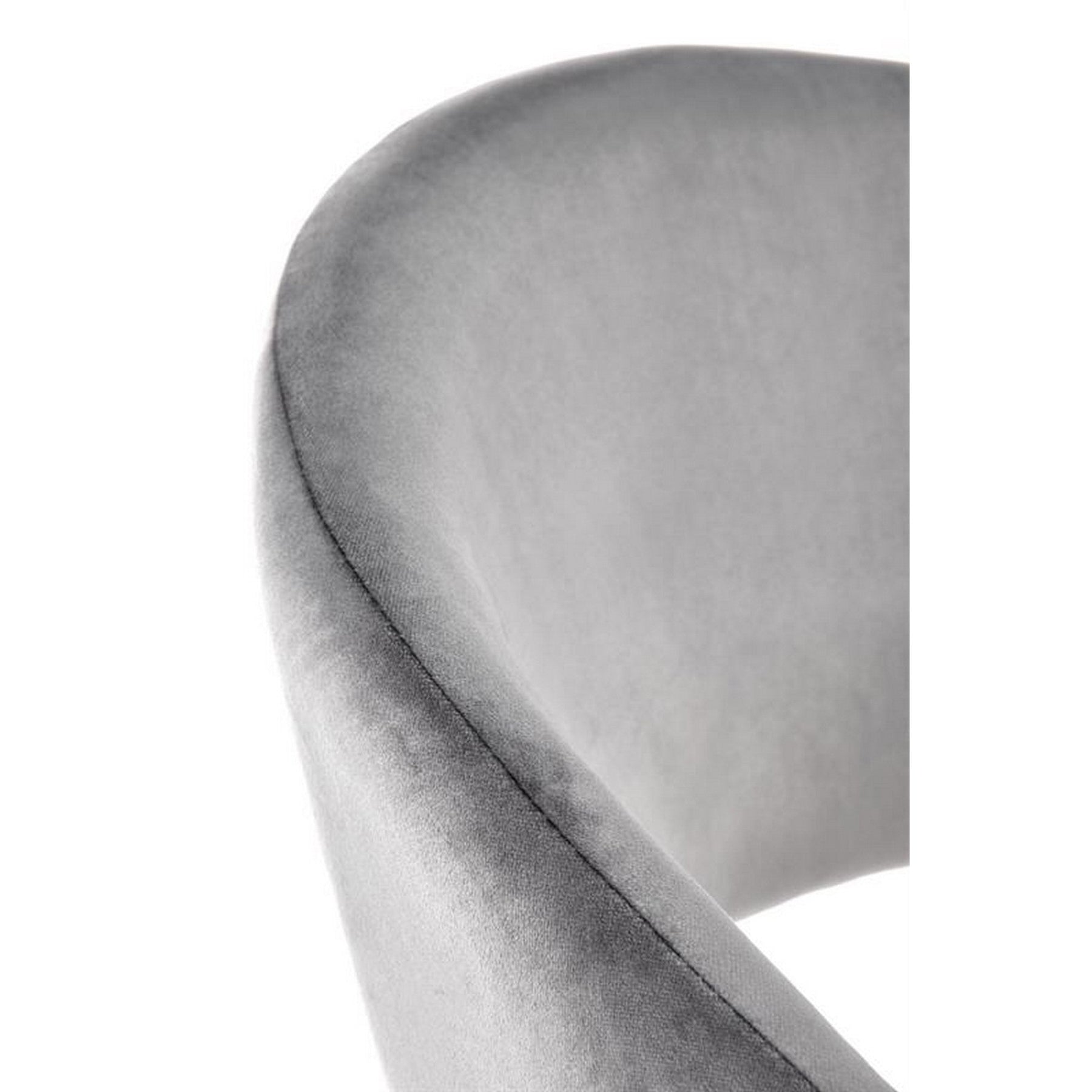 Scaun K473, stofa catifelata gri, 54x58x82 cm