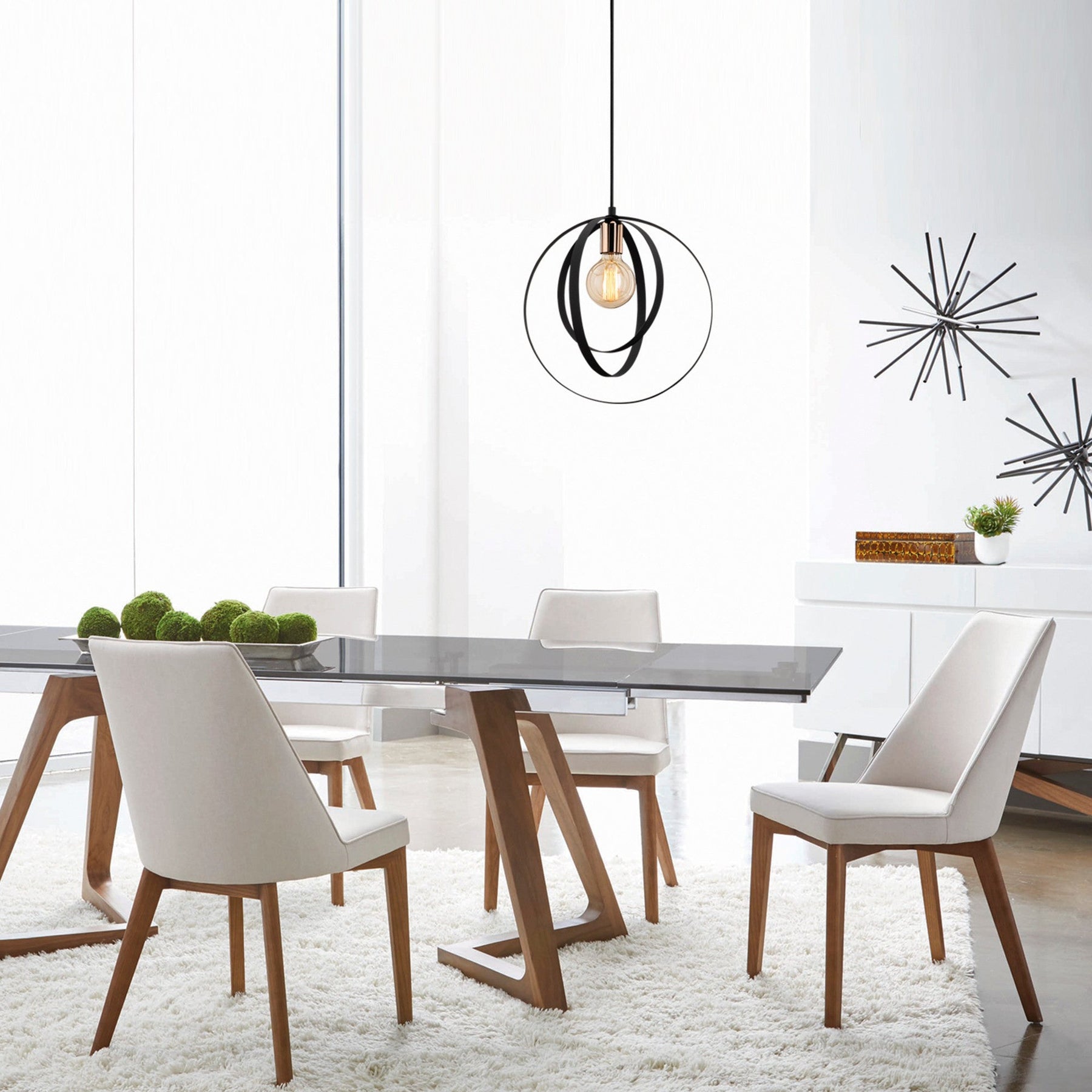 Lustra Vaveyla, 446-S, metal, negru, 35x131 cm