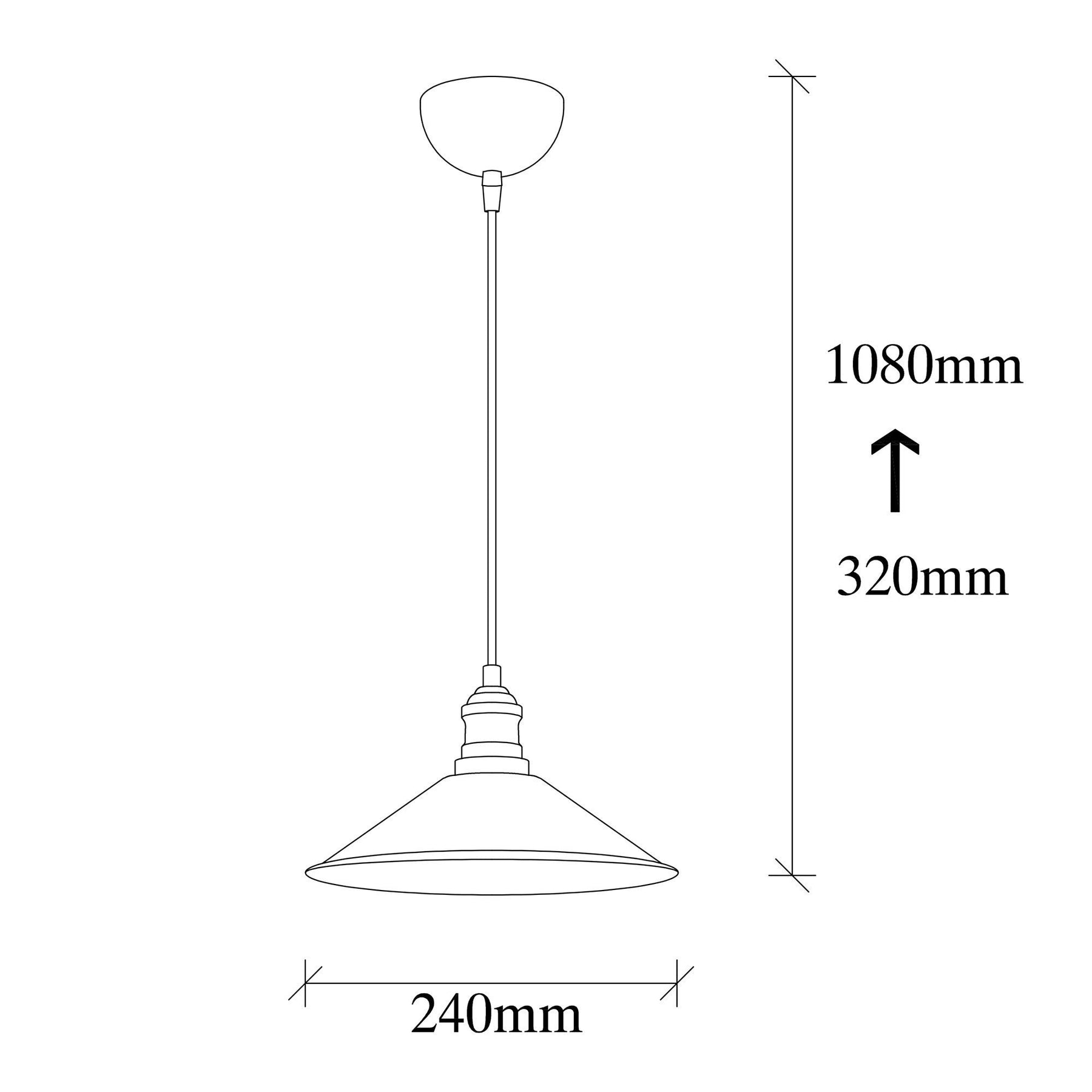 Lustra Berceste - 250-S, metal, negru, 24x108 cm