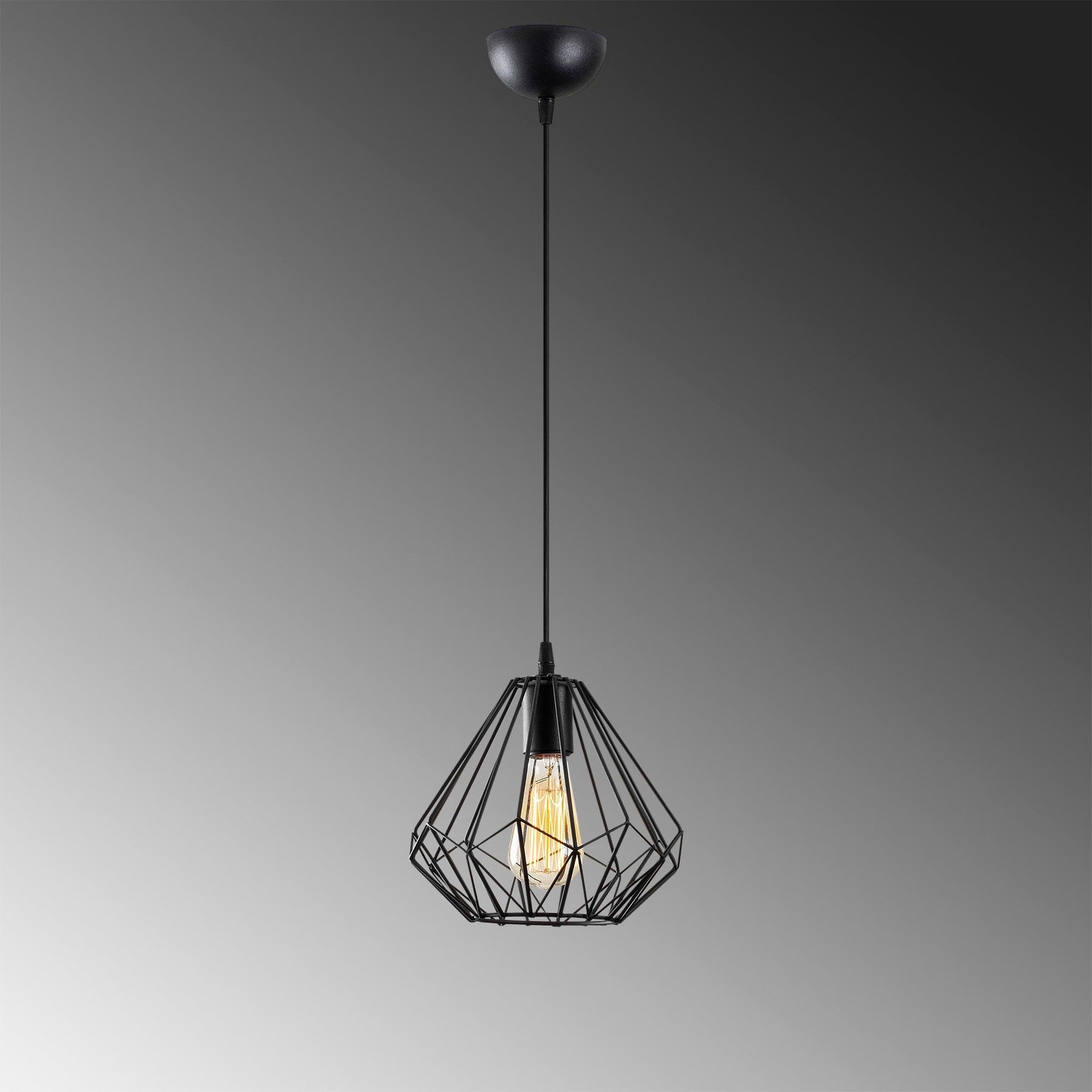 Lustra 704-S, negru, metal, 23x117 cm
