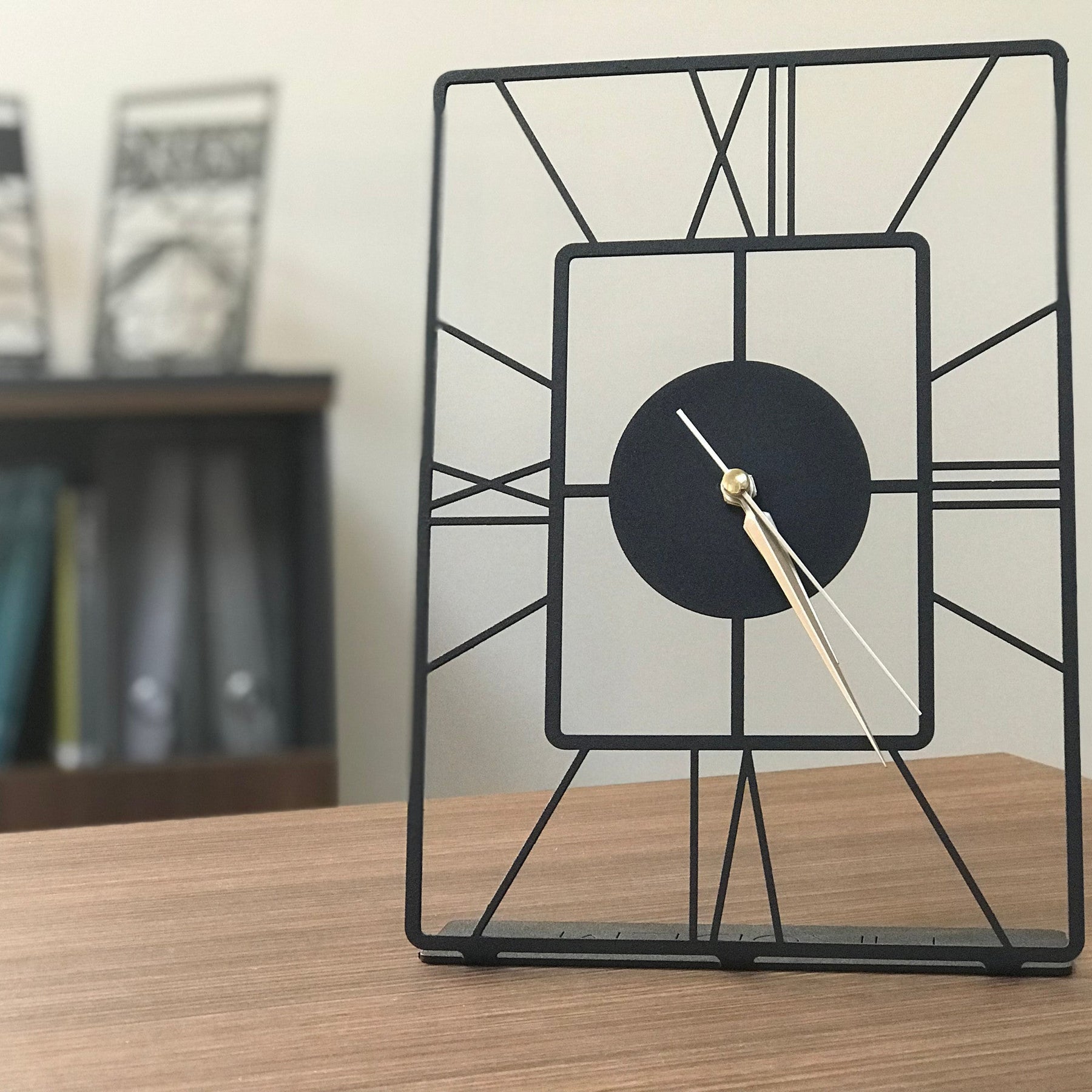 Ceas decorativ Asalet Pod, negru, metal 100%, 20x30 cm