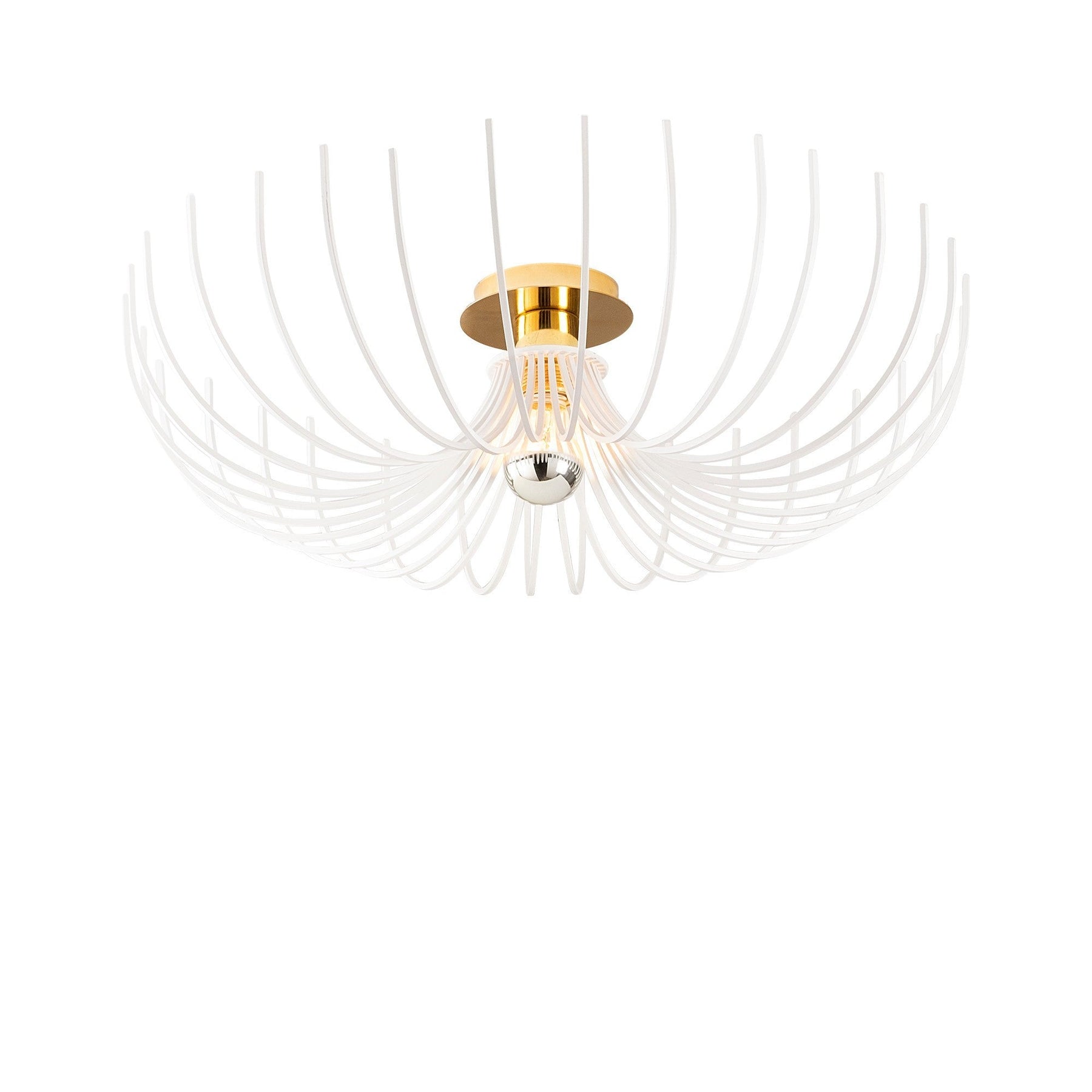 Candelabru Aspendos - N-640, cadru metalic, alb, 12/56x2x16 cm