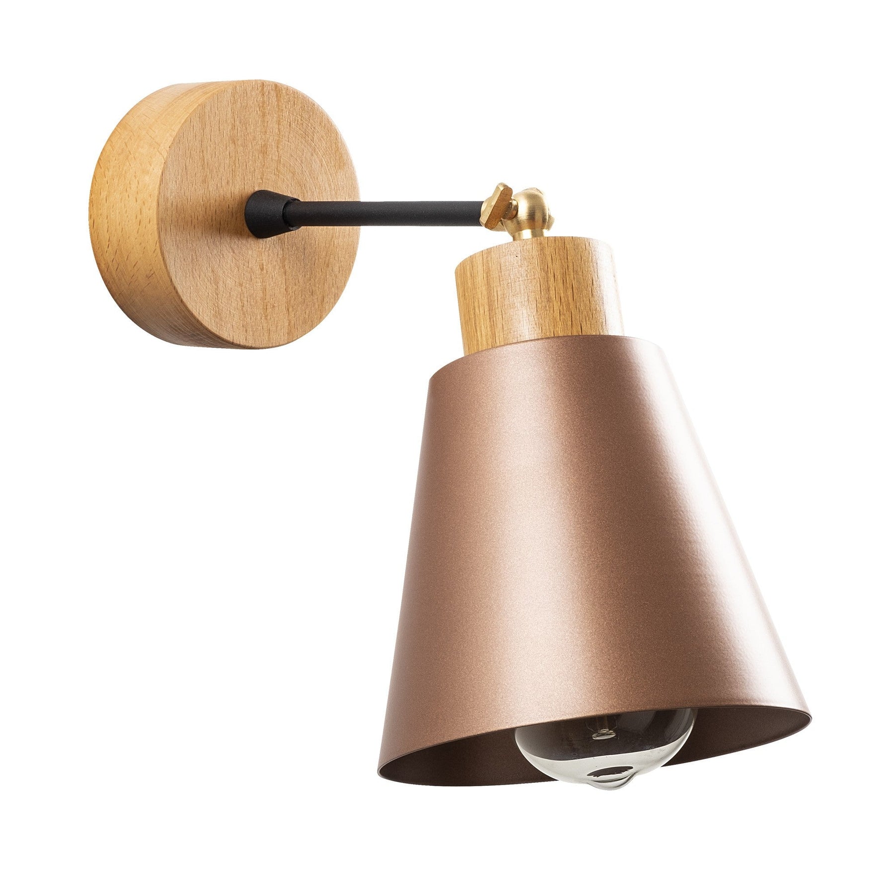 Lampa de perete Manavgat, N-612, cadru metalic, auriu-roze, 14x25 cm
