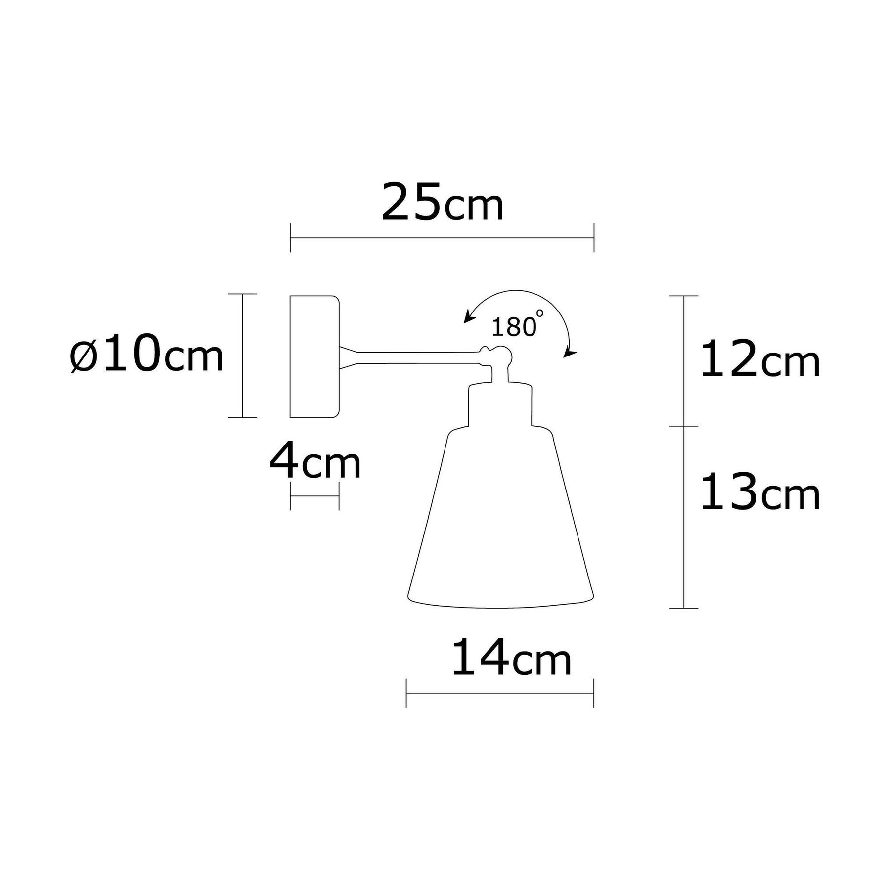 Lampa de perete Manavgat, N-612, cadru metalic, auriu-roze, 14x25 cm