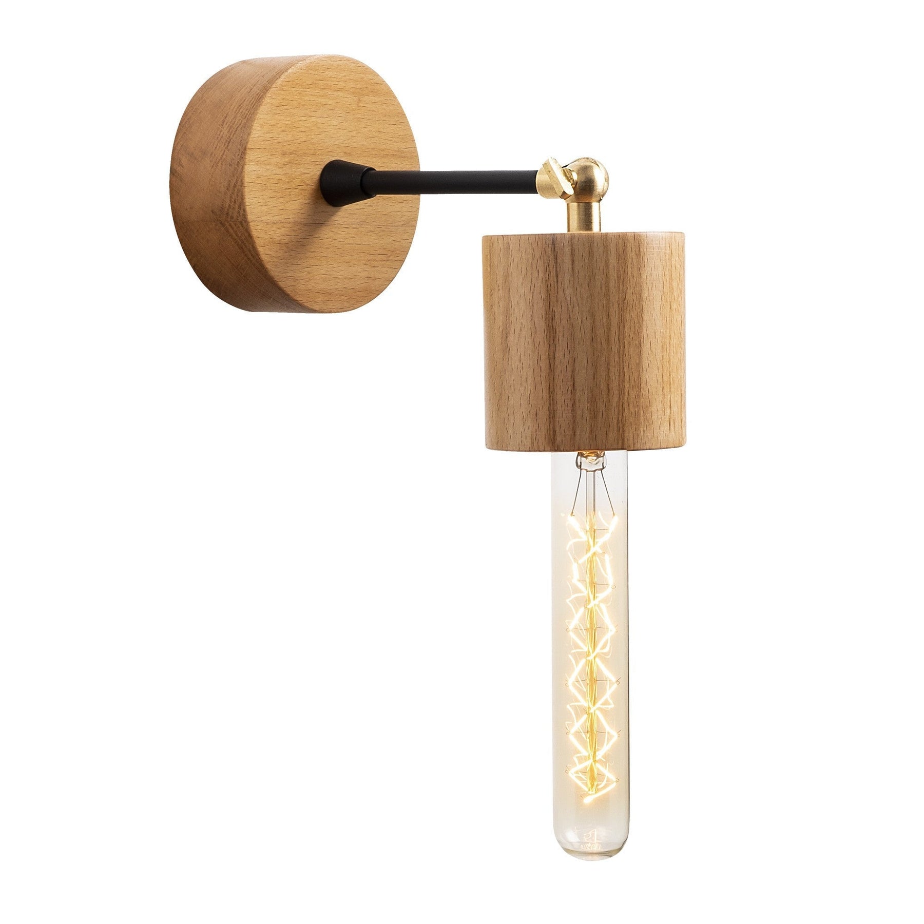 Lampa de perete Xanthos, N-865, lemn/sticla, 10x16 cm