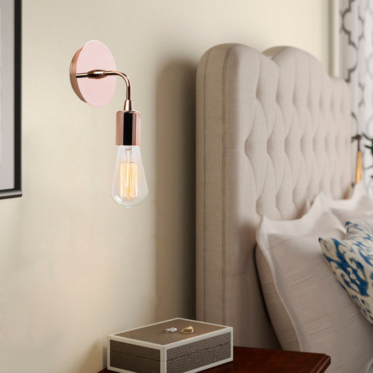 Lampa de perete Harput, N-1324, cadru metalic, auriu-roze, 12x20 cm
