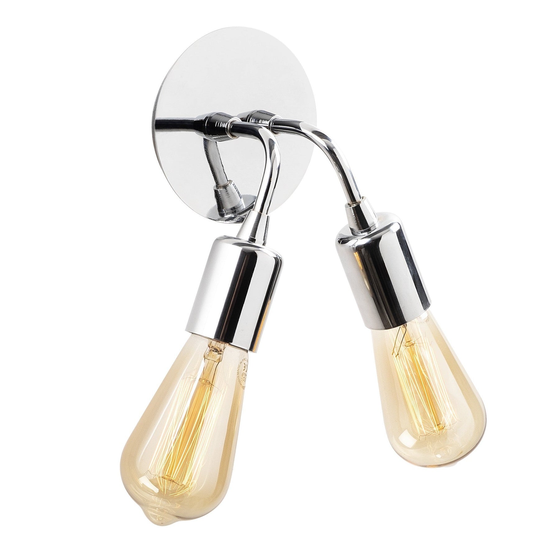 Lampa de perete Harput, N-1329, 2 becuri, cadru metalic, argintiu, 14x20 cm