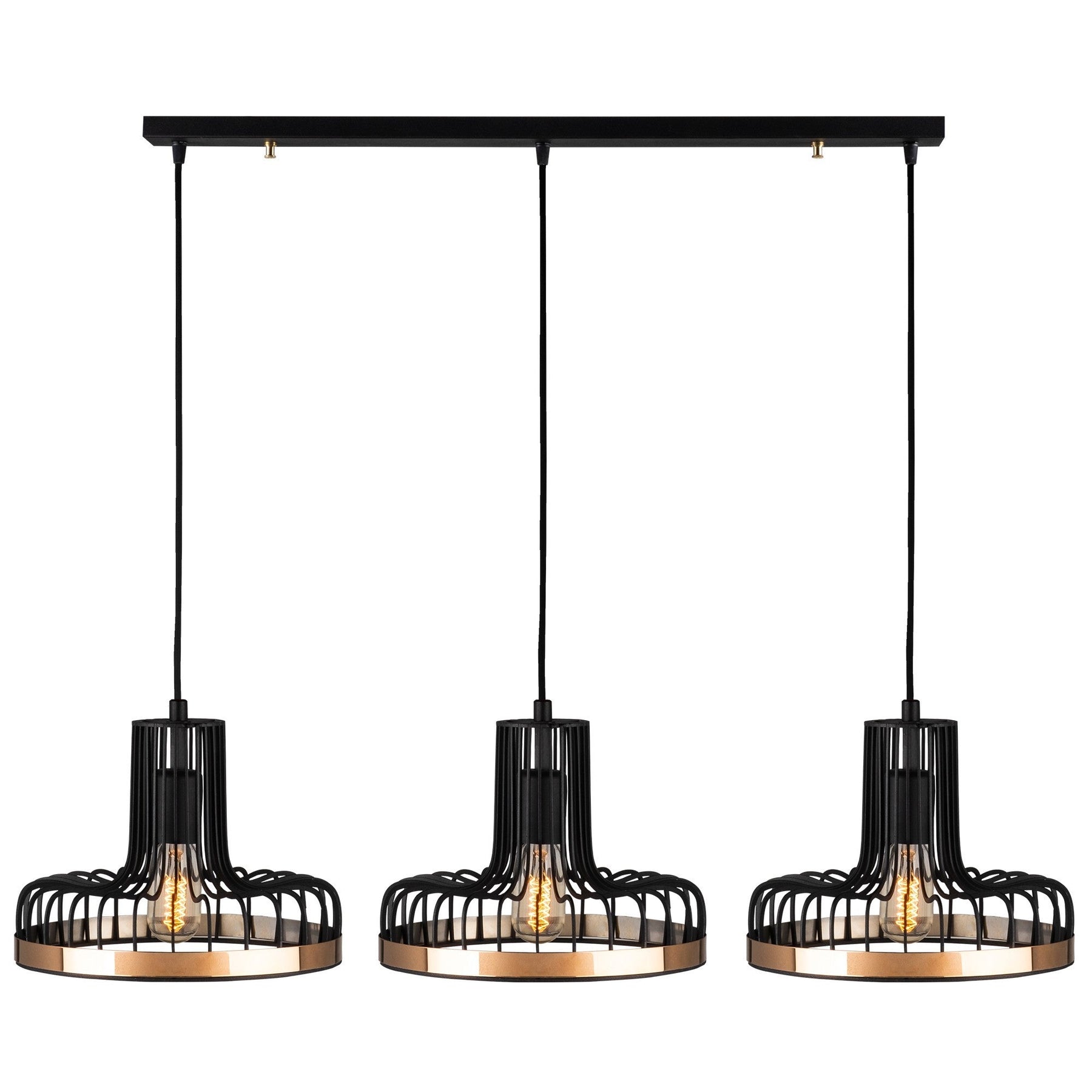 Lustra Fellini, MR - 774, cadru metalic, negru, 100x20x112 cm