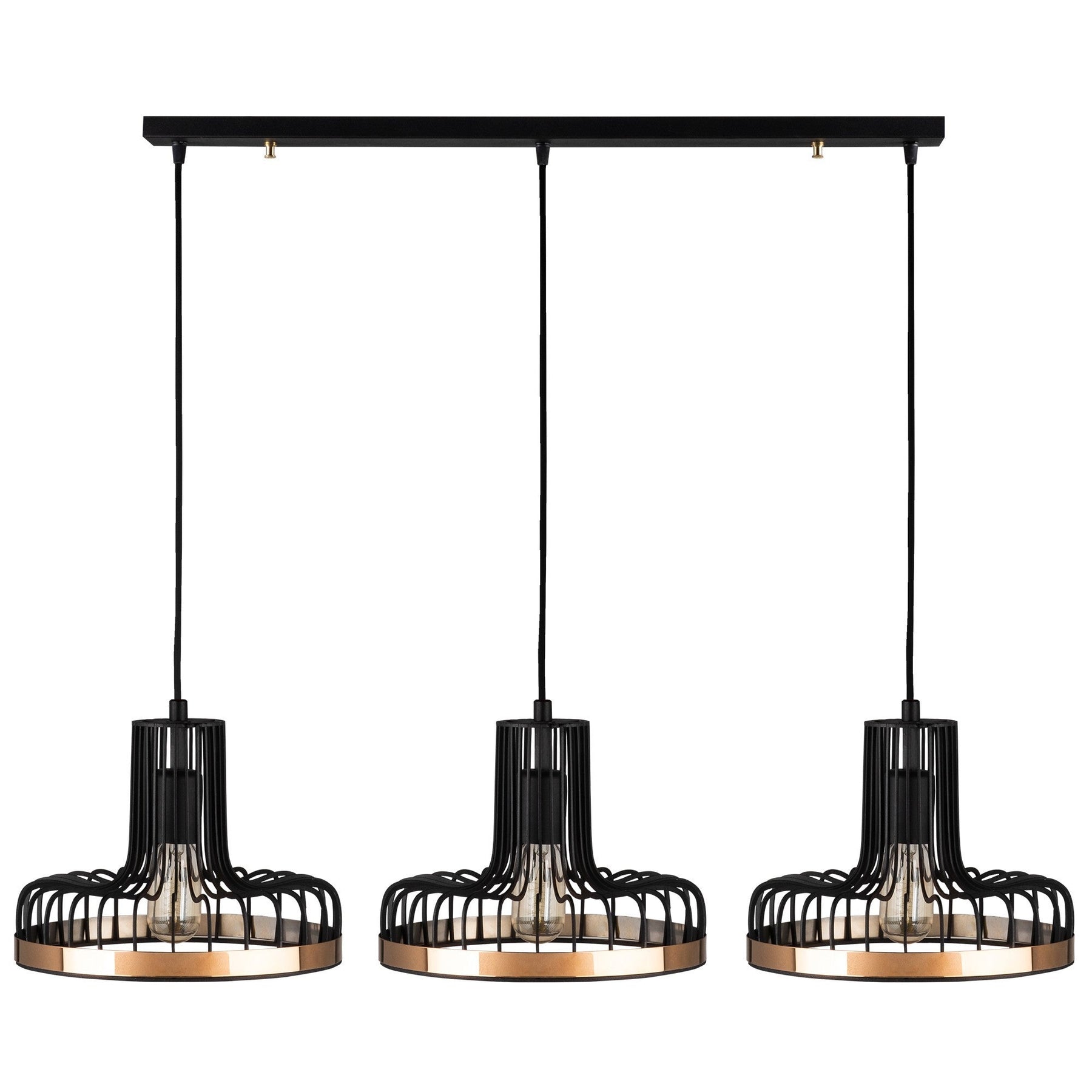 Lustra Fellini, MR - 774, cadru metalic, negru, 100x20x112 cm