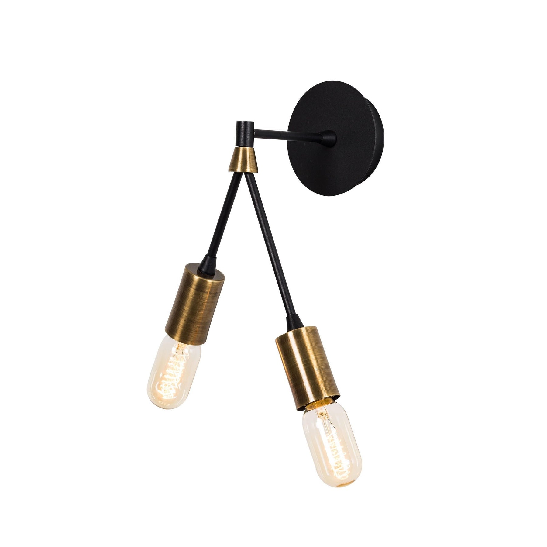 Lampa de perete Dartini, MR-662, cadru metalic/sticla, negru/auriu, 15x17x35 cm