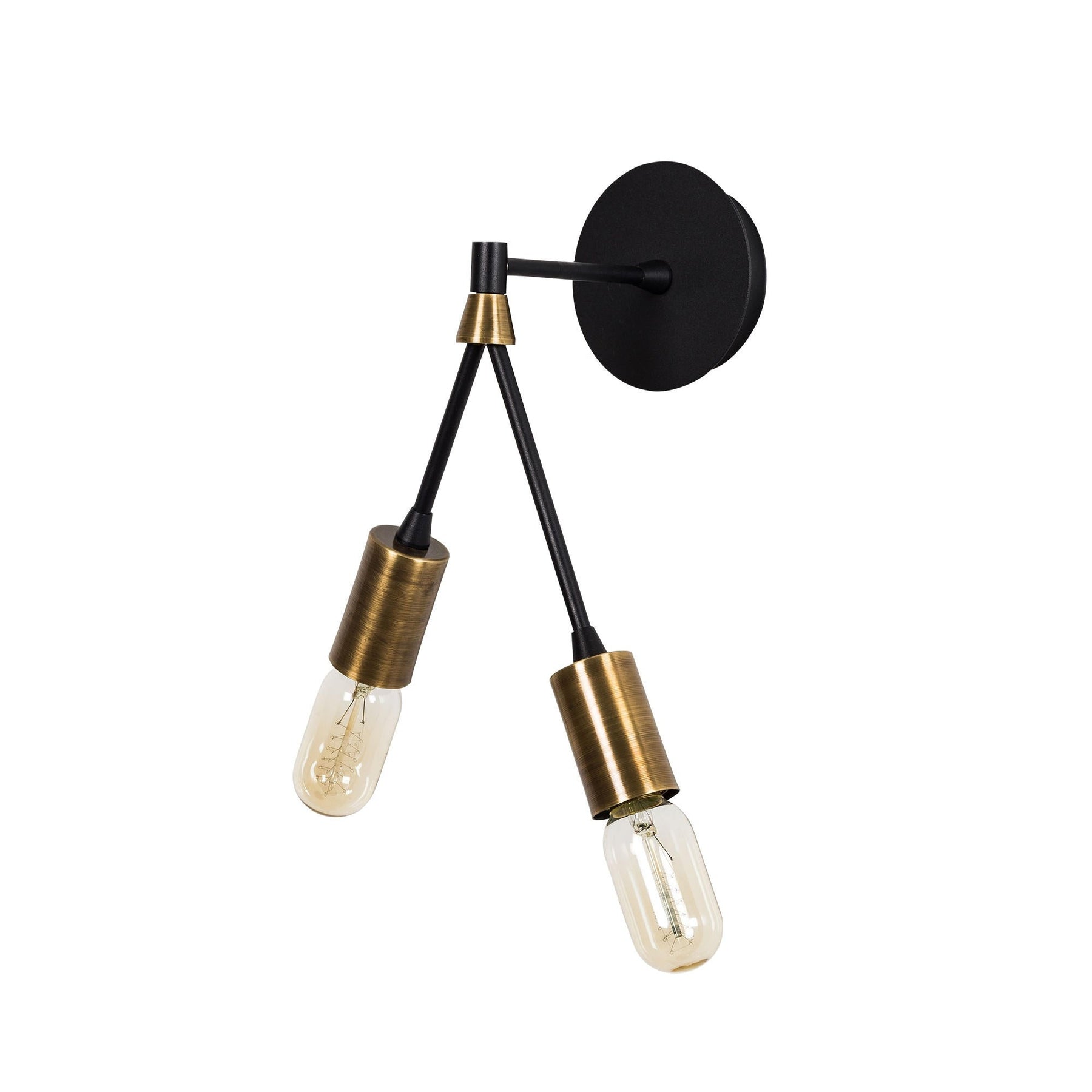 Lampa de perete Dartini, MR-662, cadru metalic/sticla, negru/auriu, 15x17x35 cm