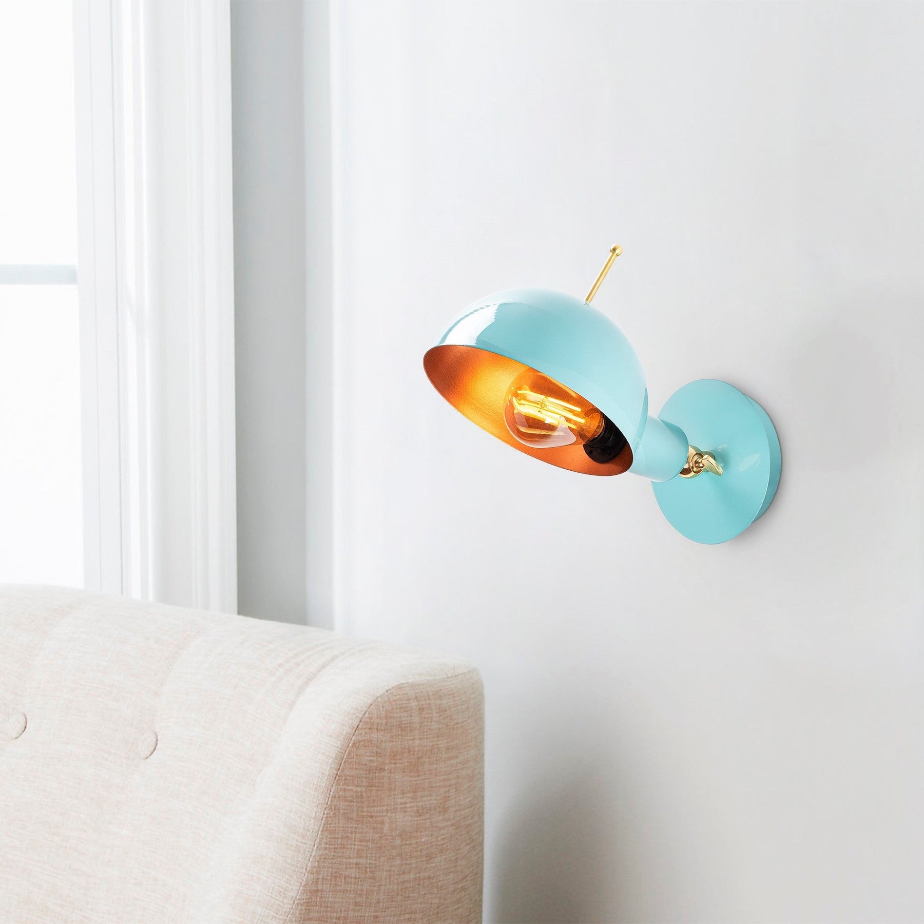 Lampa de perete Sivani, MR-654, metal, bleu, 15x23x20 cm