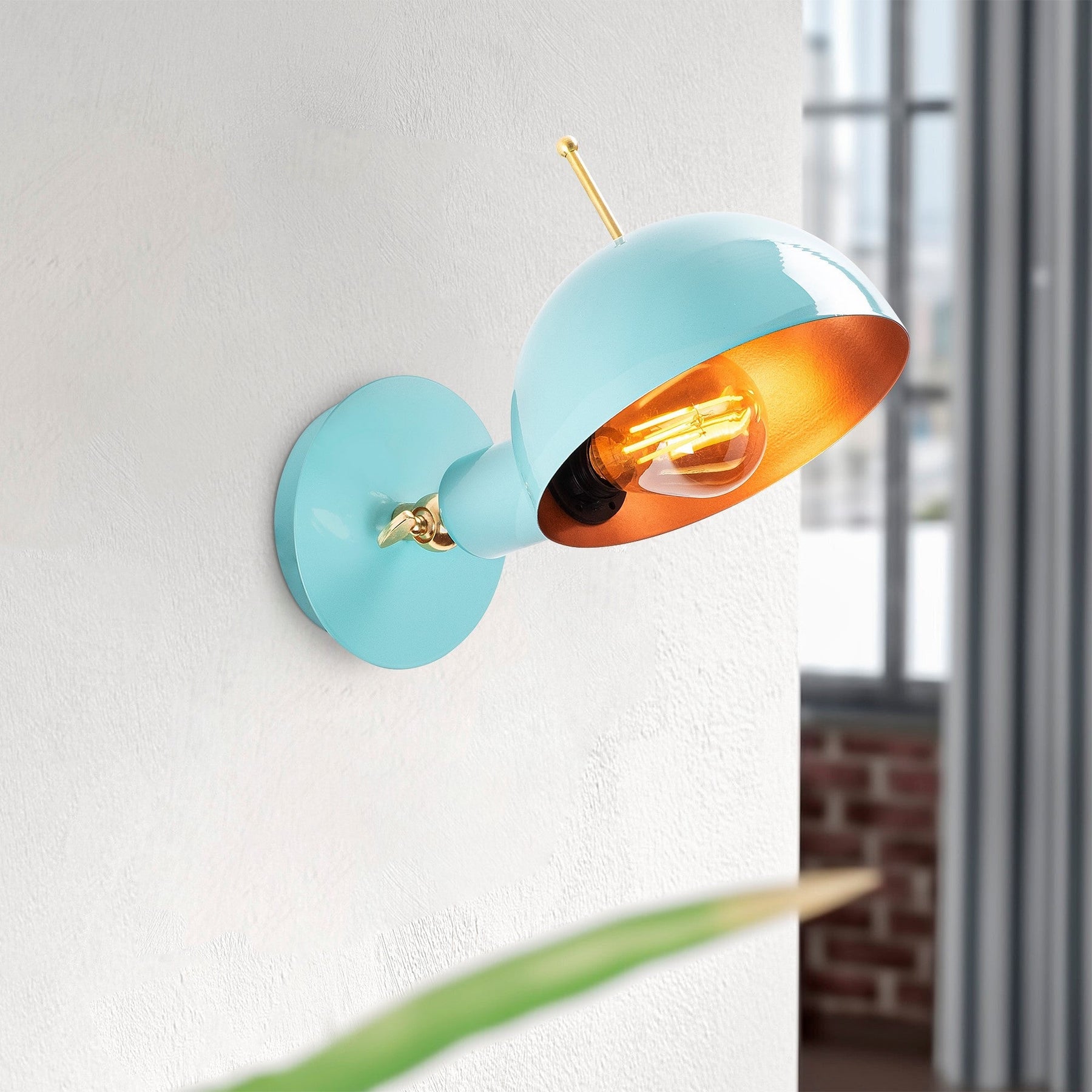 Lampa de perete Sivani, MR-654, metal, bleu, 15x23x20 cm