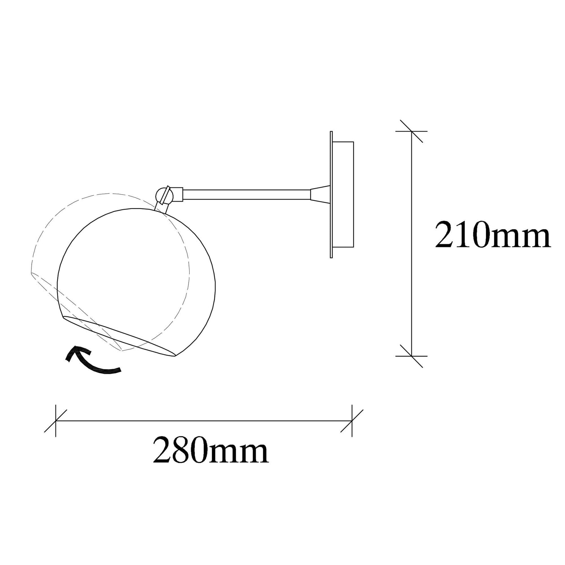 Lampa Sivani-MR-708, maro, metal, 15x28x21 cm