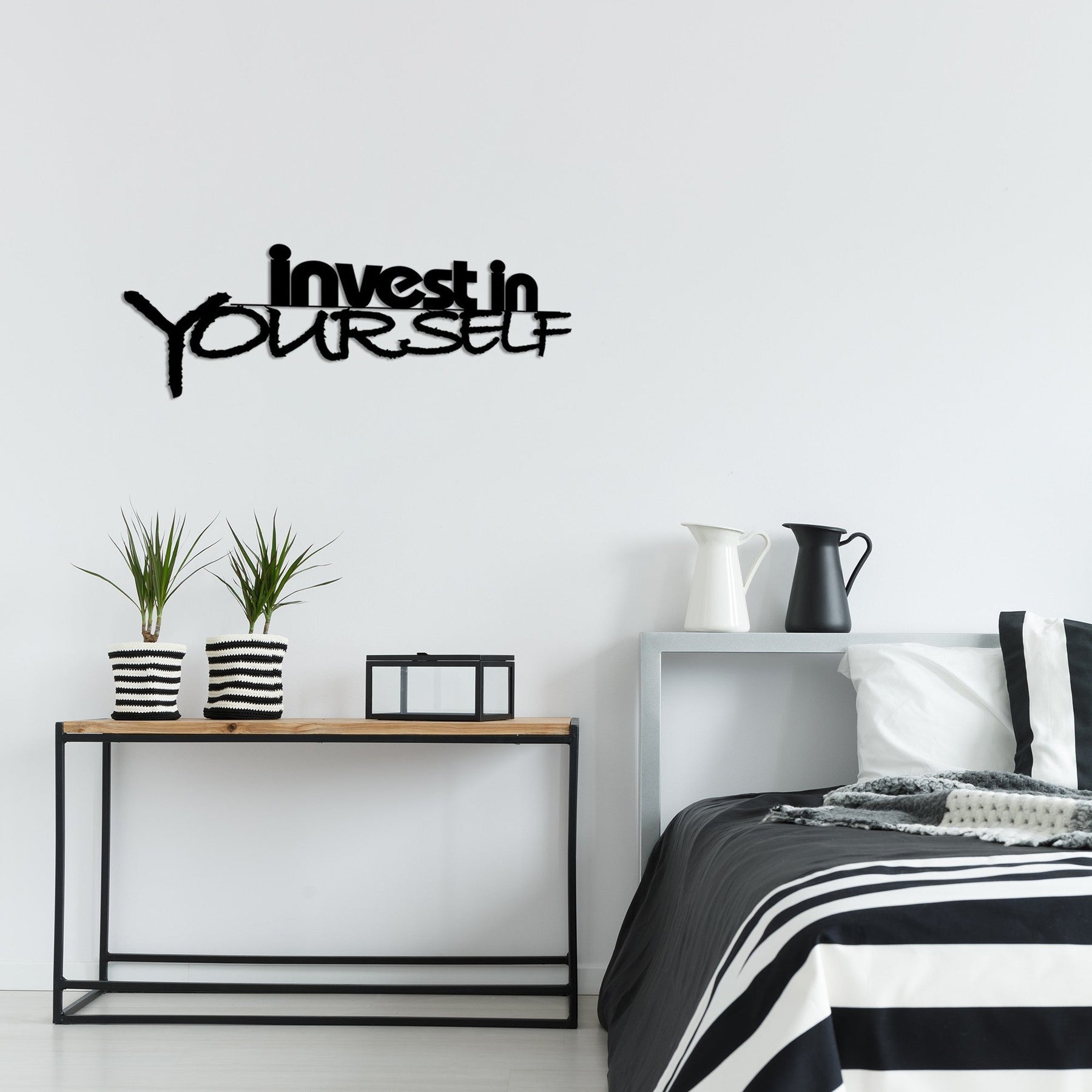 Accesoriu decorativ 538TNL1103, negru, metal, 75x28 cm