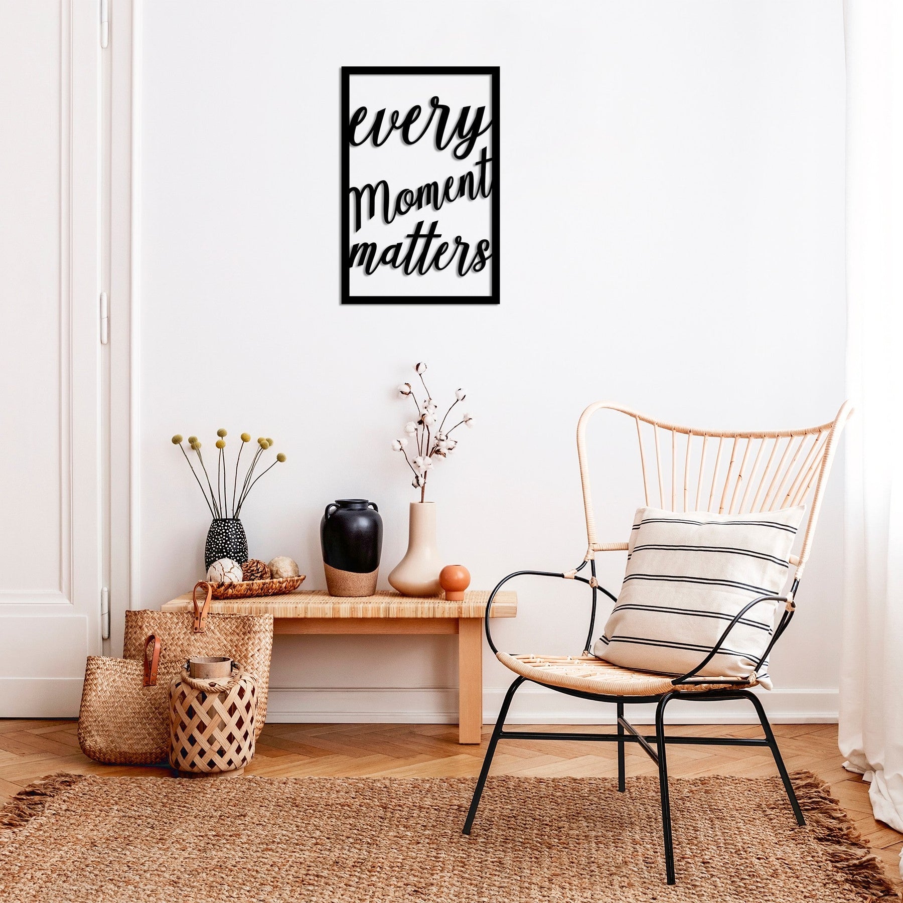 Accesoriu decorativ Every, negru, metal, 40x60 cm