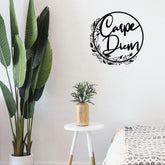 Accesoriu decorativ Carpe Diem, negru, metal, 48x48 cm