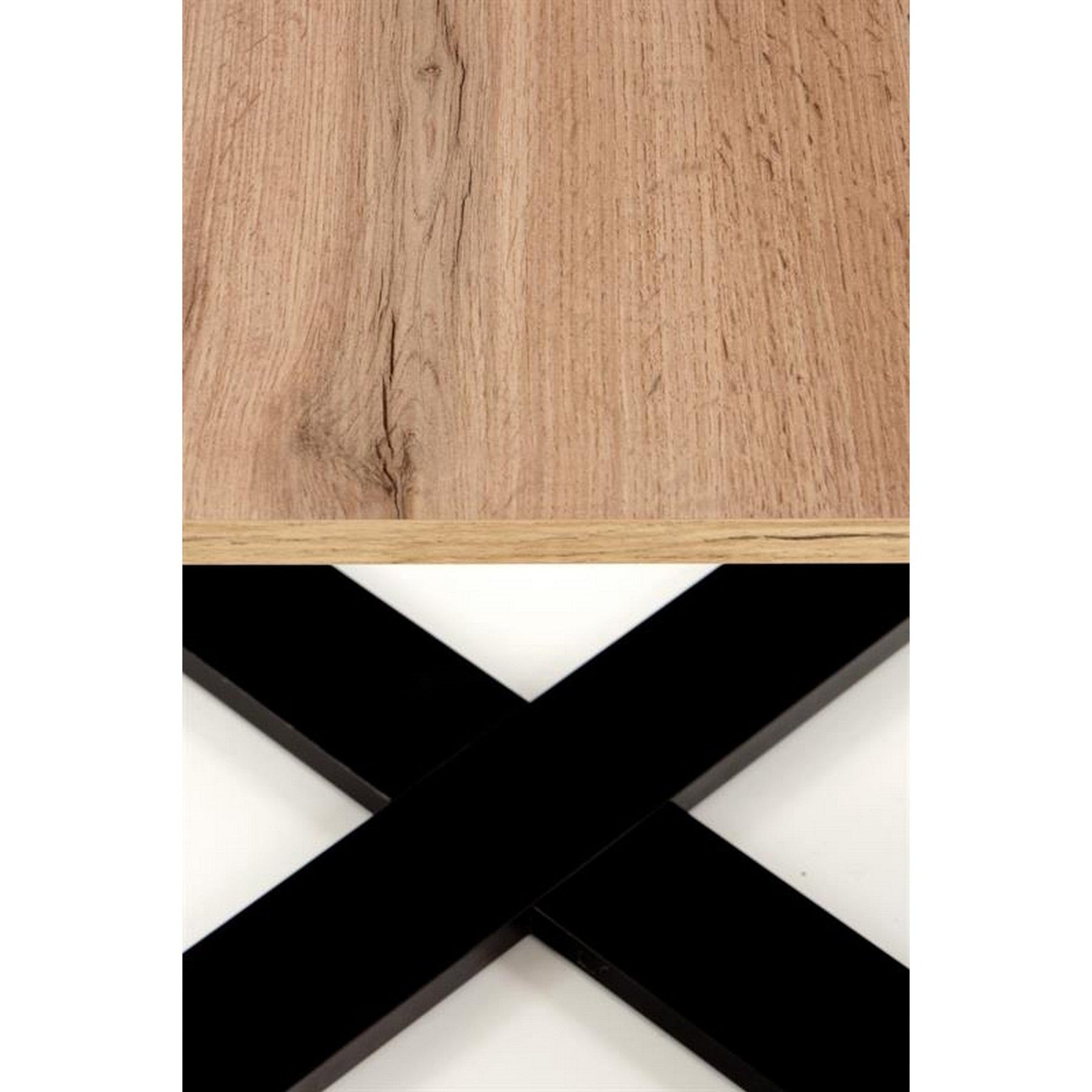 Masuta cafea Cross, stejar wotan/negru, 67x67x50 cm