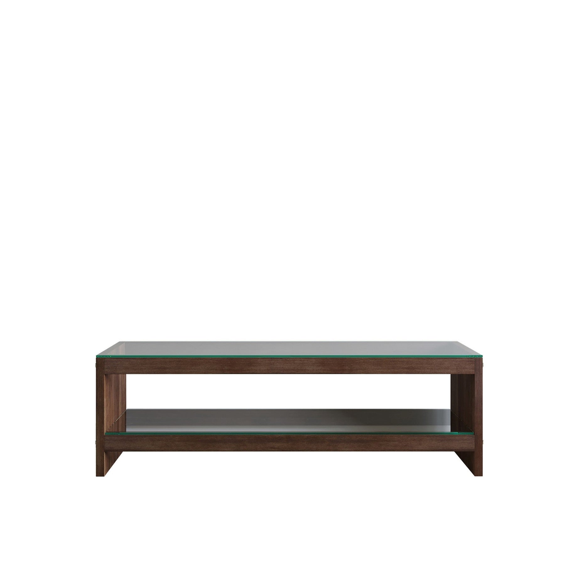 Comoda Tv TV300, nuc, lemn de pin/sticla, 140x40x45 cm