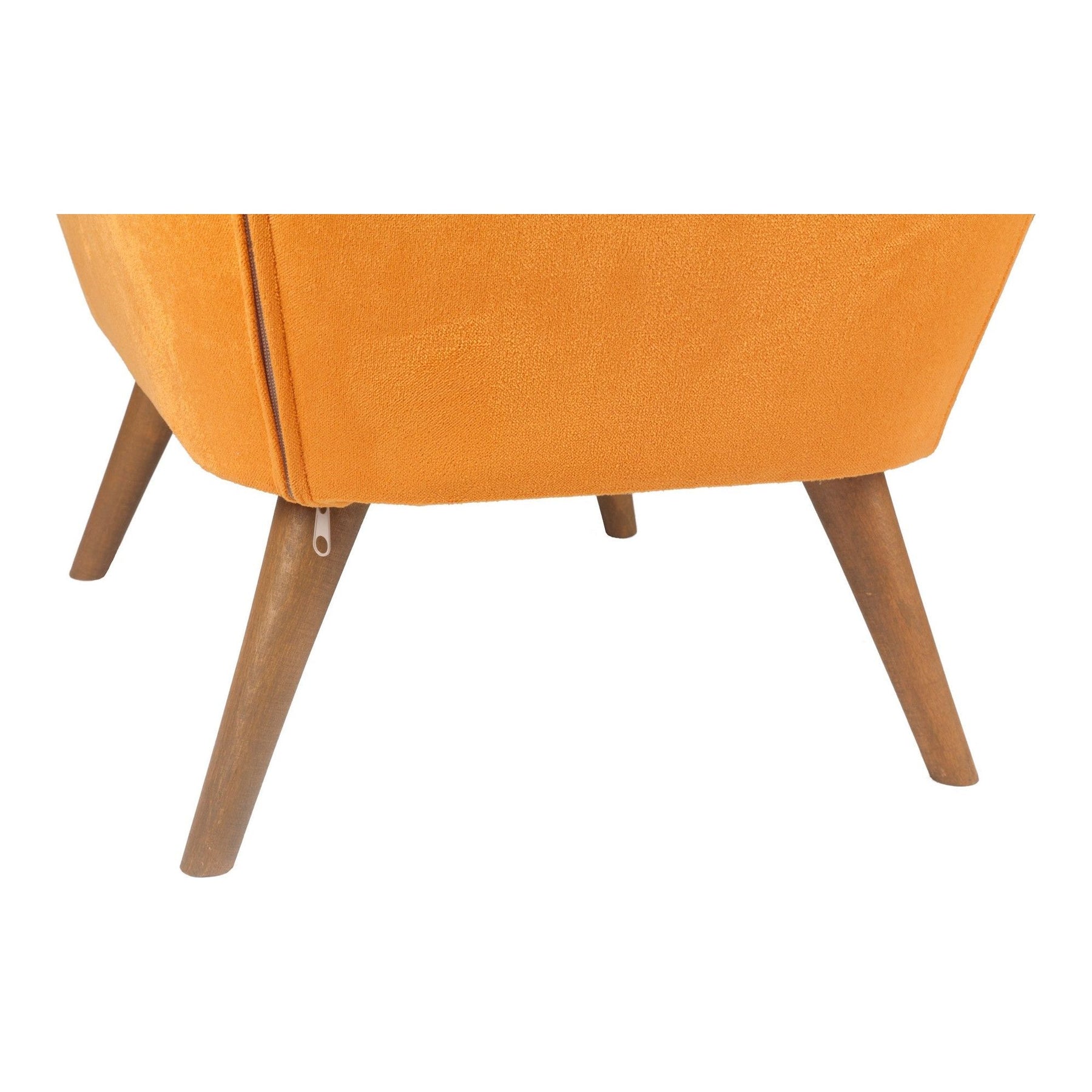 Taburet Lake View, portocaliu, lemn/material textil, 57x45x45 cm