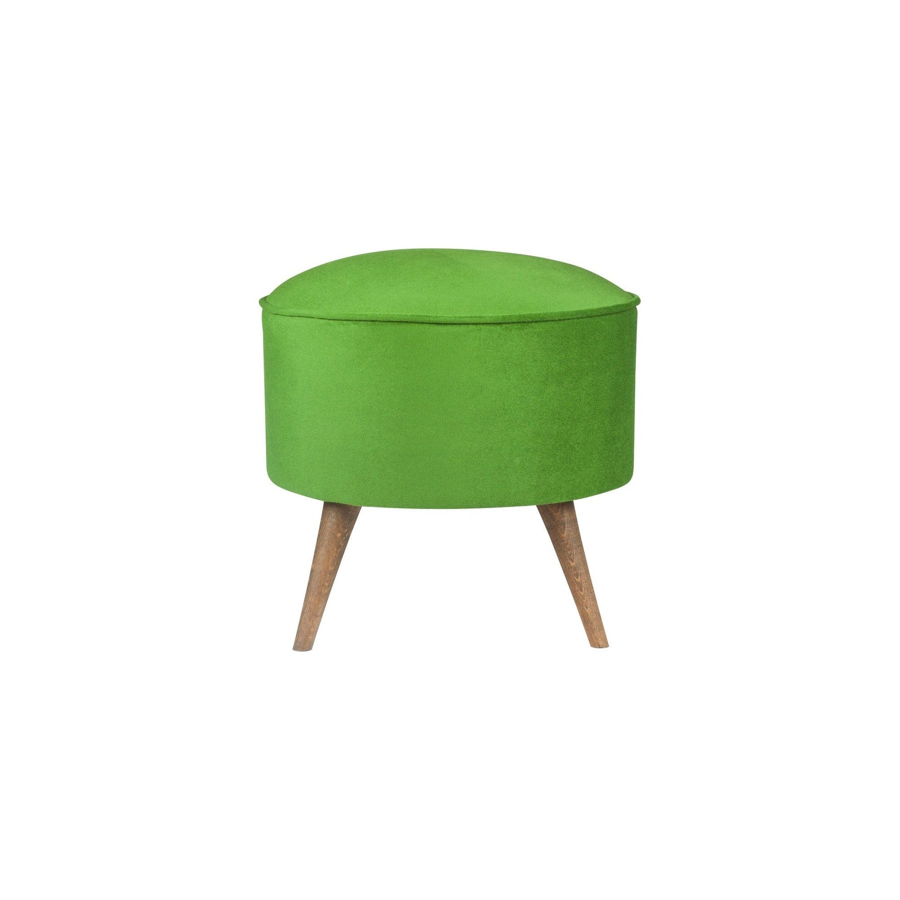 Taburet Buena Park, verde, lemn/material textil, 45x45x43 cm