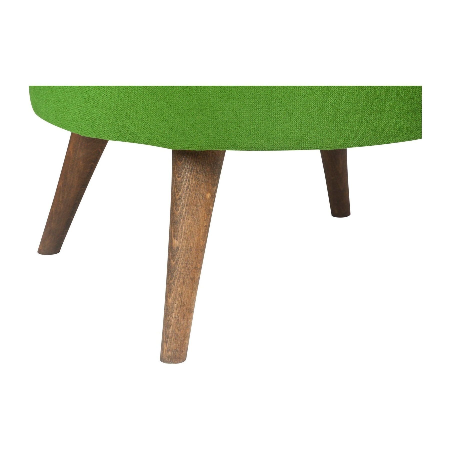 Taburet Buena Park, verde, lemn/material textil, 45x45x43 cm