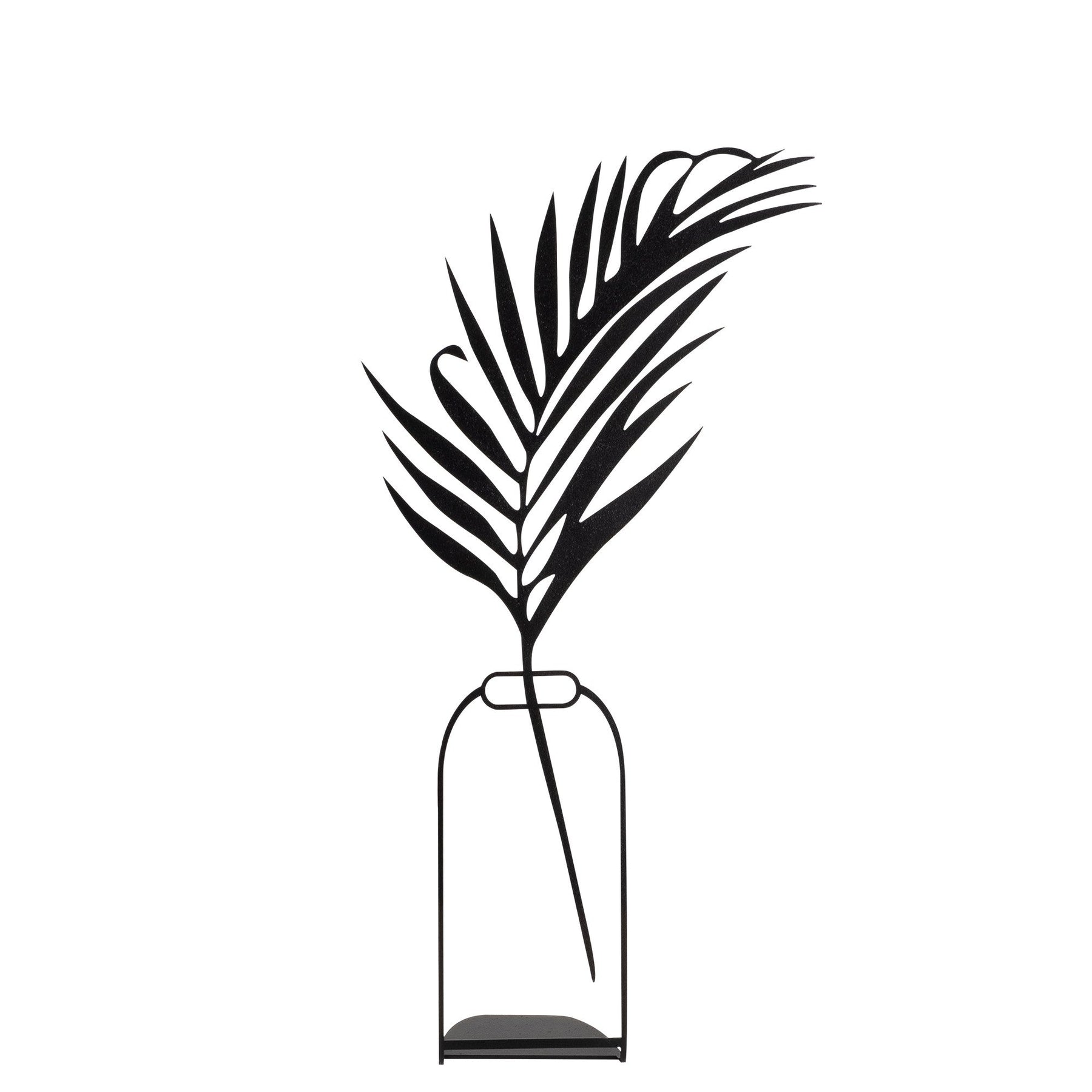 Obiect decorativ Flowerpot - 4, negru, metal 100%, 20x37 cm