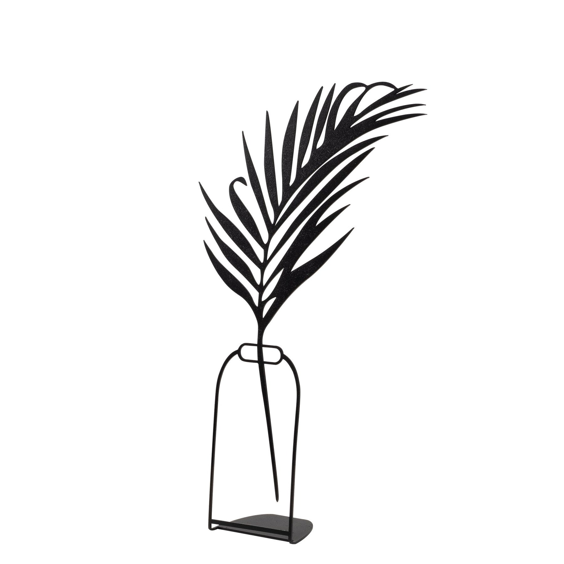 Obiect decorativ Flowerpot - 4, negru, metal 100%, 20x37 cm