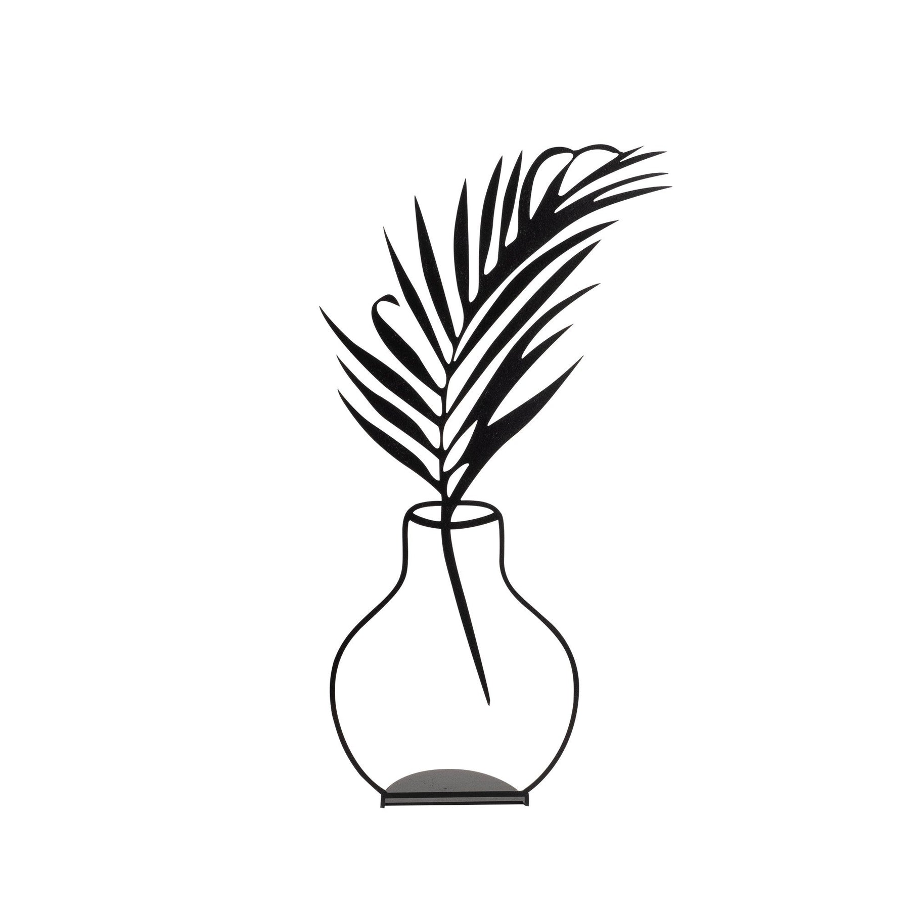 Obiect decorativ Flowerpot - 6, negru, metal 100%, 20x39 cm