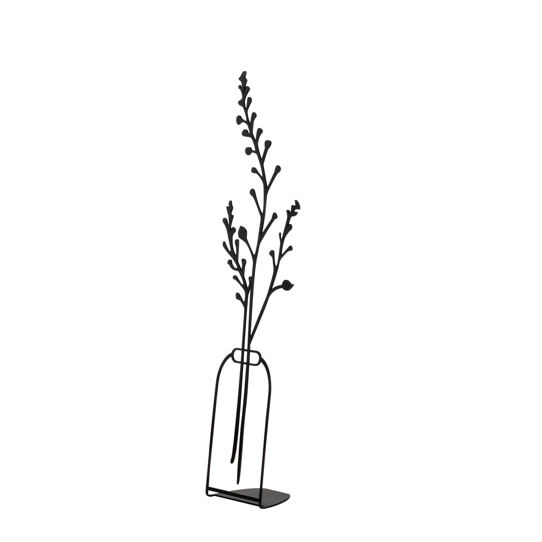 Obiect decorativ Flowerpot - 7, negru, metal 100%, 12x45 cm