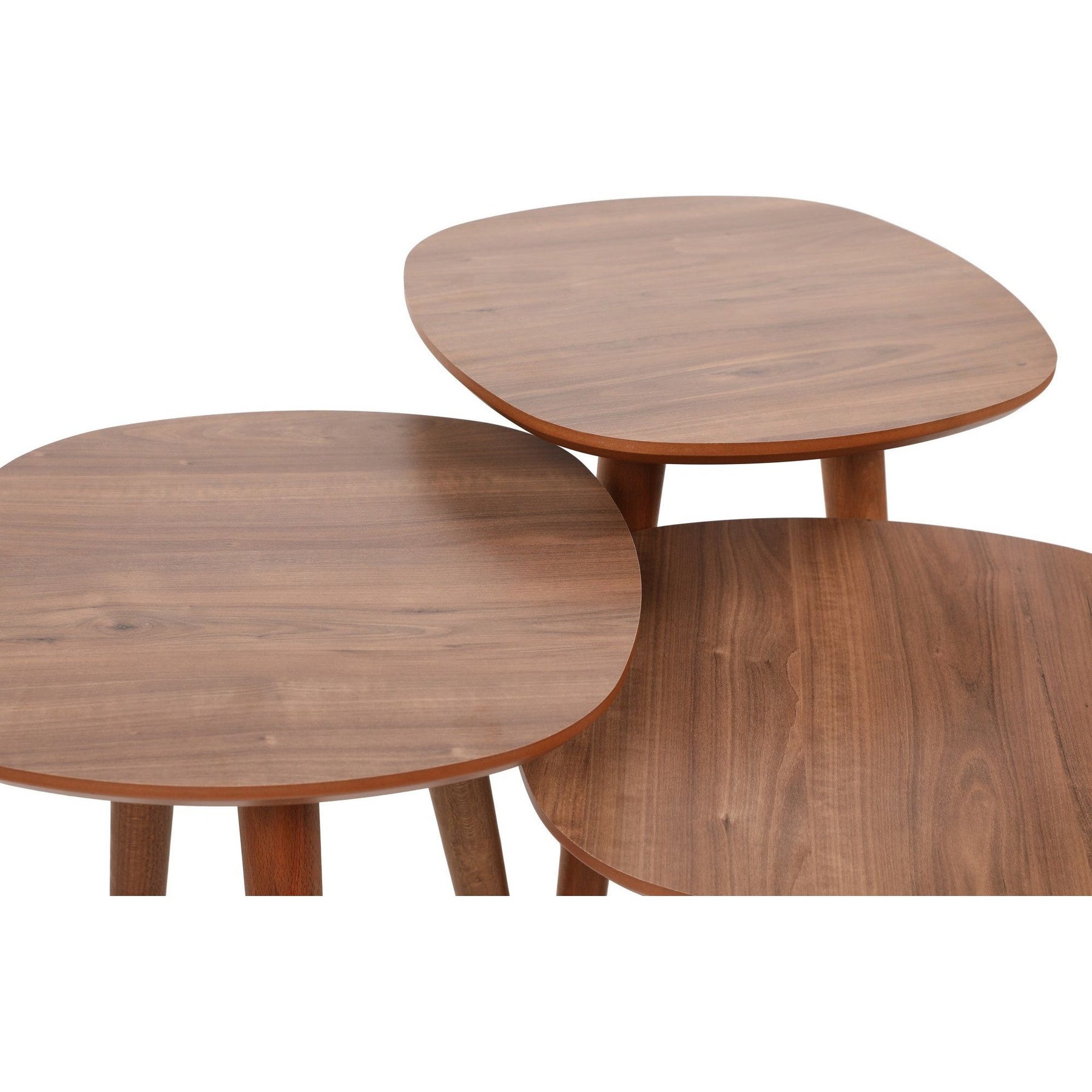 Set 3 masute Tyn, nuc, 100% PAL melaminat, 41x47x39 cm