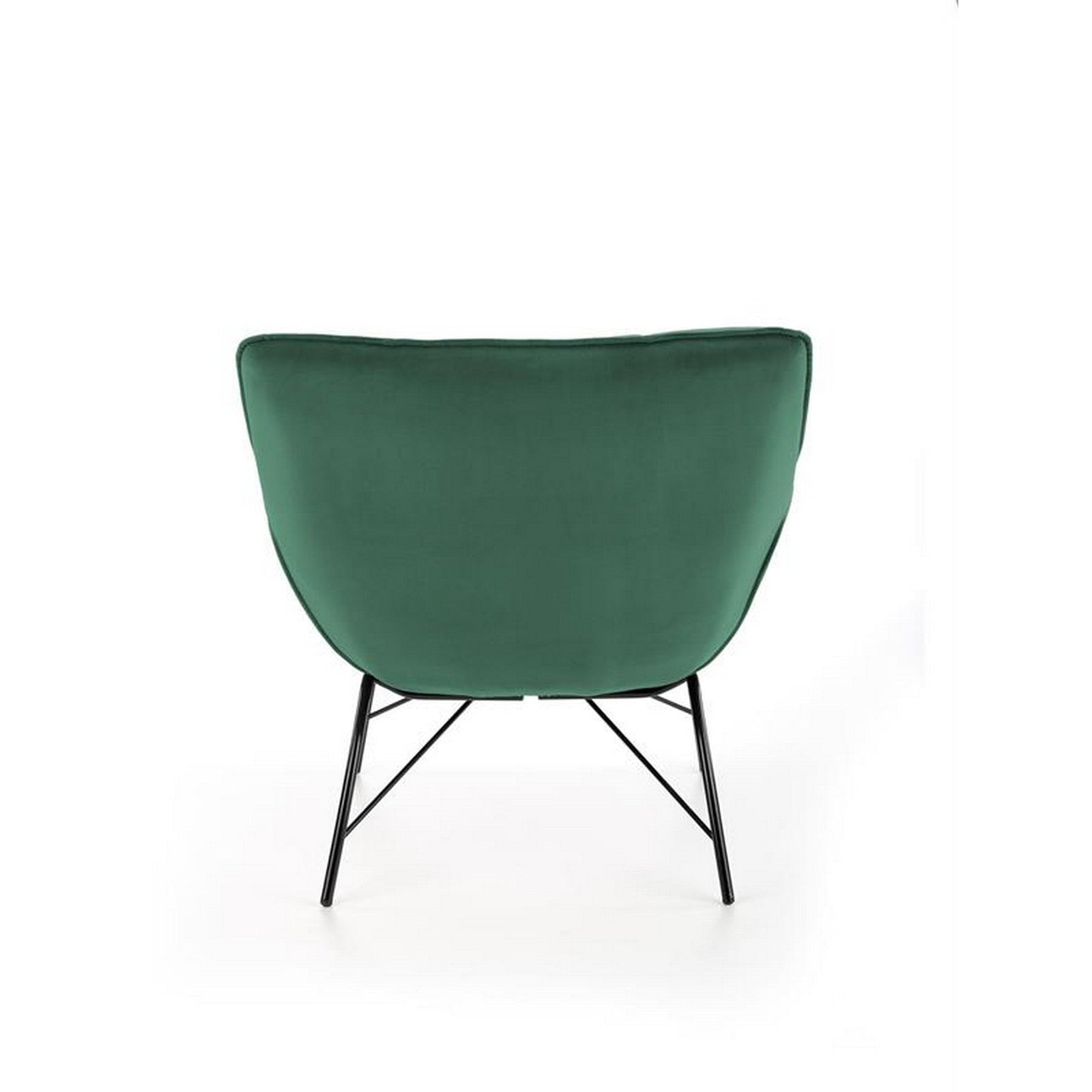 Fotoliu modern Belton, catifea verde, 74x73x78 cm
