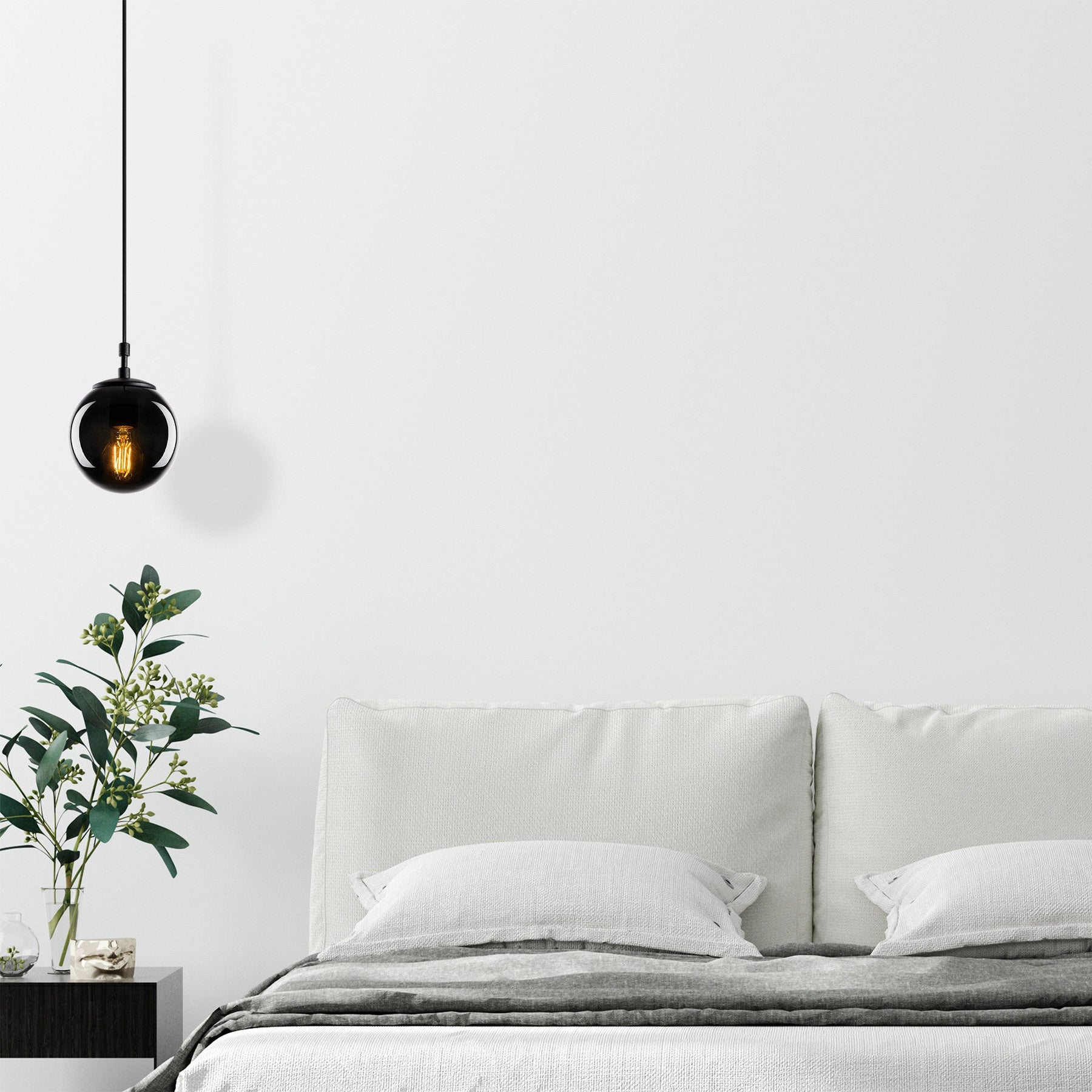 Lustra Efe, 2155, sticla vopsita, negru, 15x15x110 cm