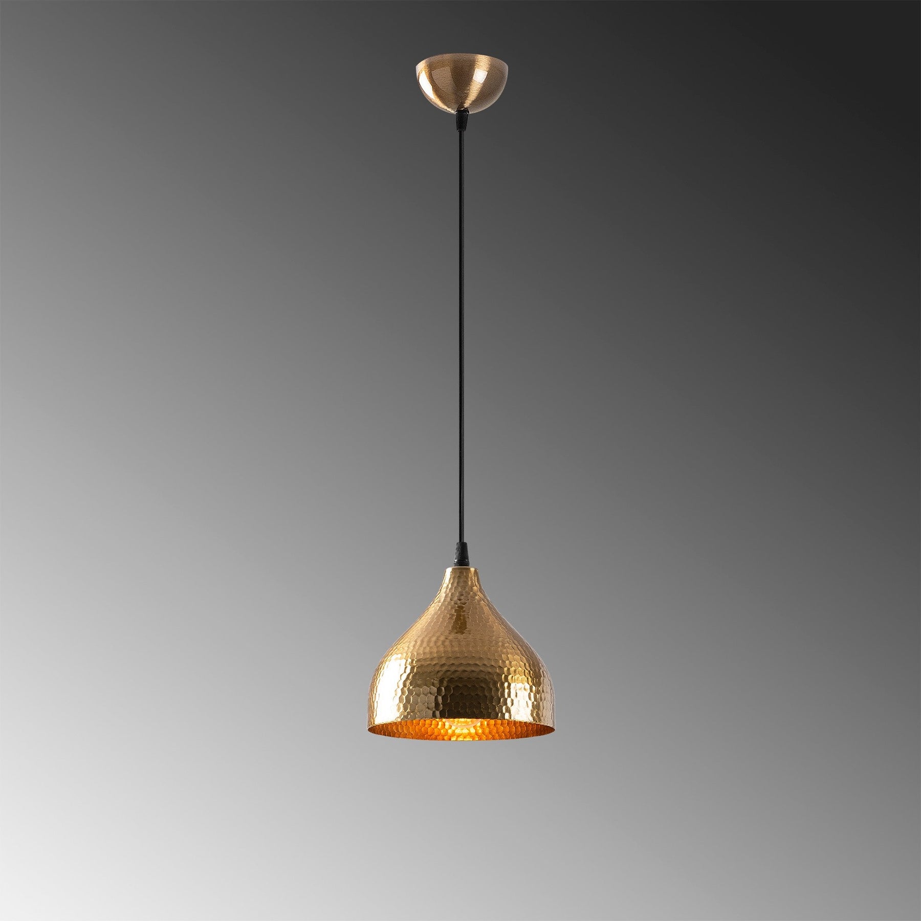 Lustra Tattoo-2394, negru/maro, metal, 18x18x114 cm