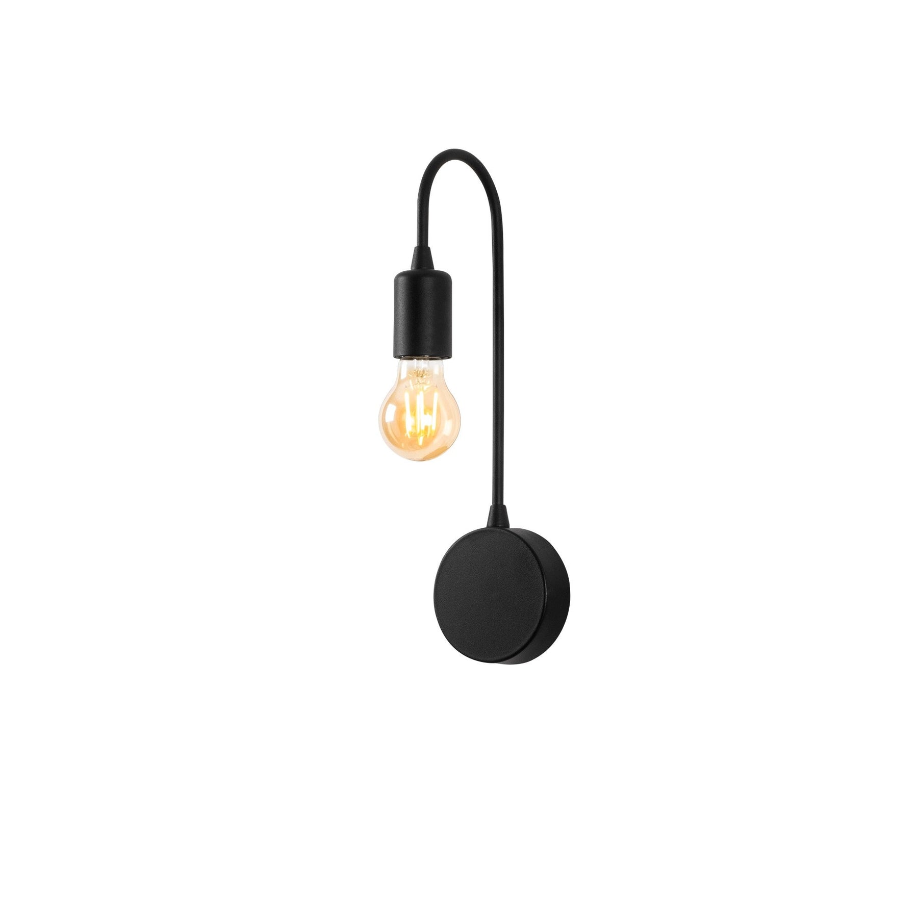 Lampa de perete Baston-3280, negru, metal, 10x14x38 cm