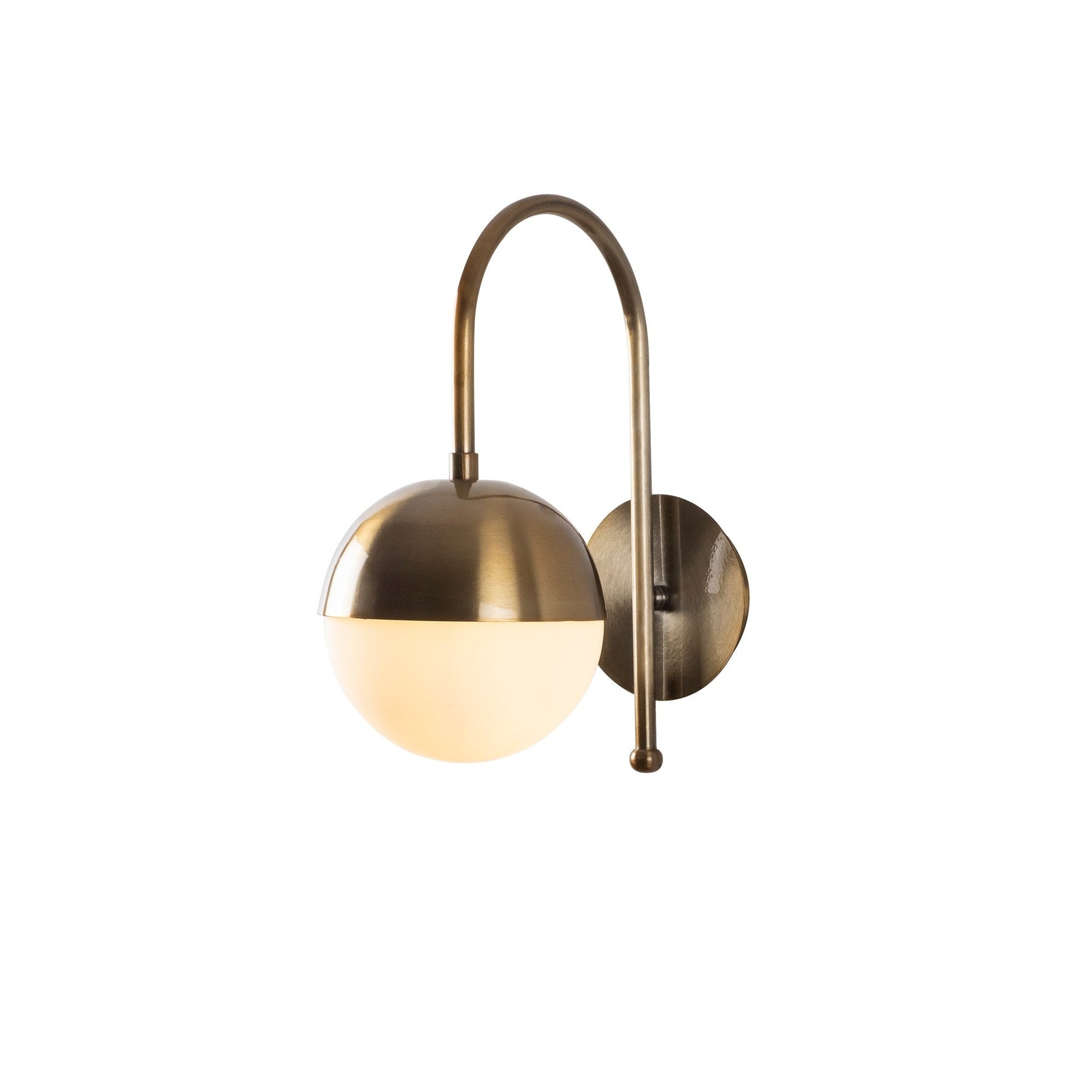 Lampa de perete Karsor, 3300, cadru metalic/sticla, auriu/alb, 15x25x30 cm