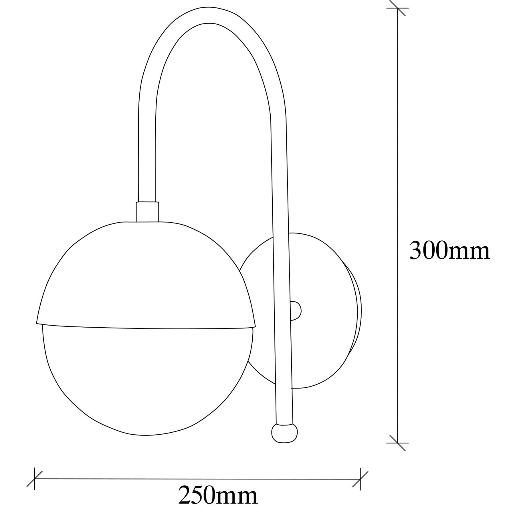 Lampa de perete Karsor, 3300, cadru metalic/sticla, auriu/alb, 15x25x30 cm