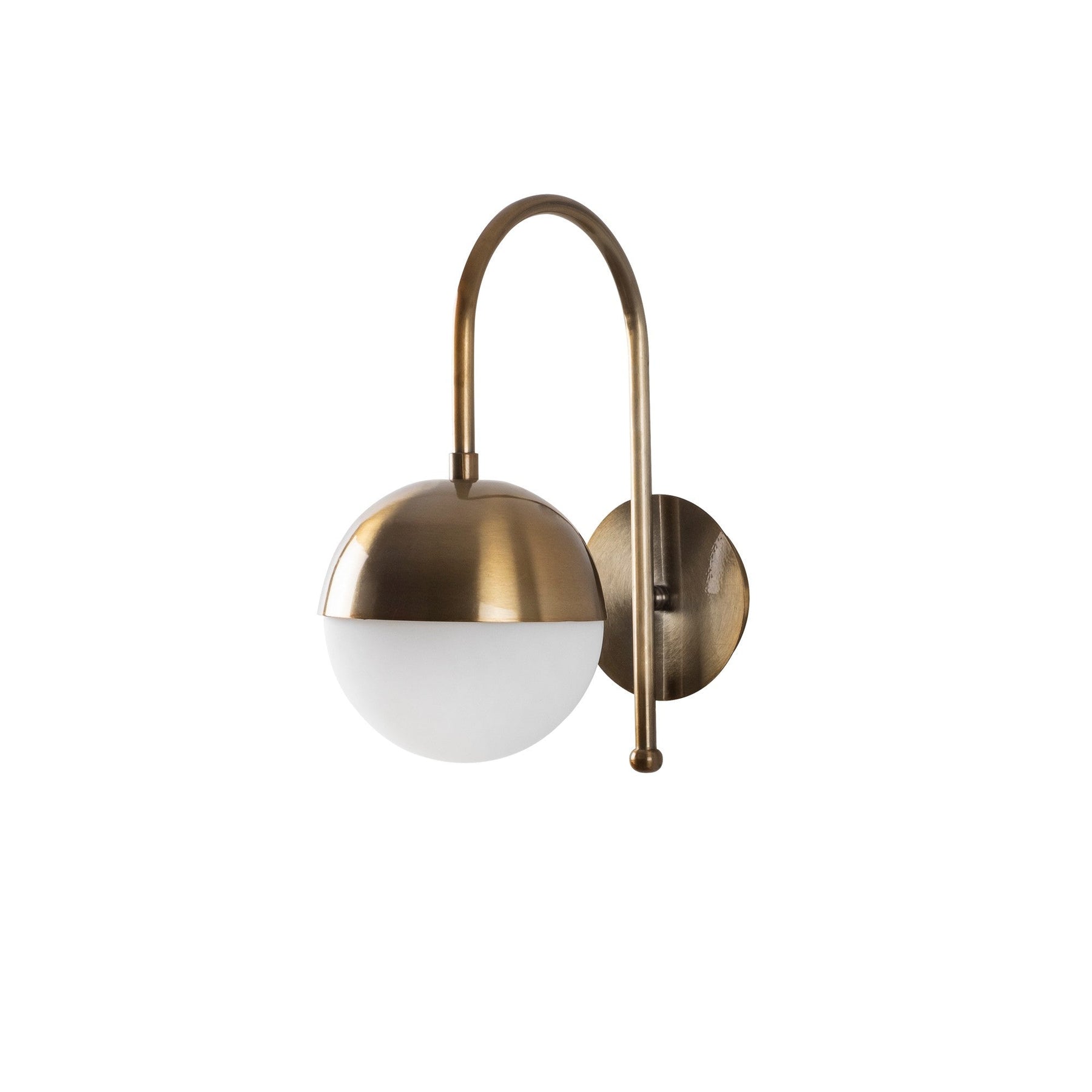 Lampa de perete Karsor, 3300, cadru metalic/sticla, auriu/alb, 15x25x30 cm