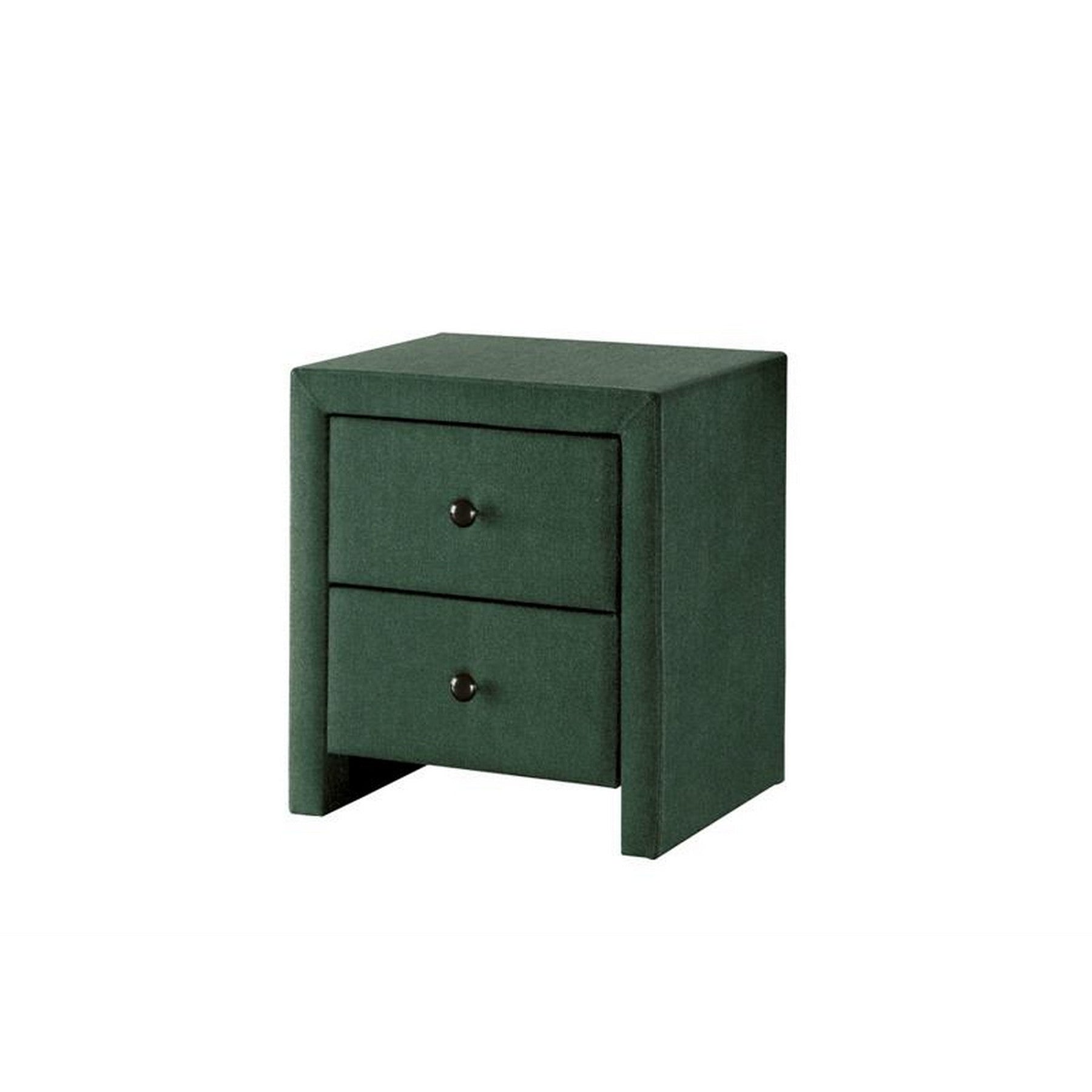 Noptiera tapitata cu catifea verde Prima 3, 48x41x54 cm