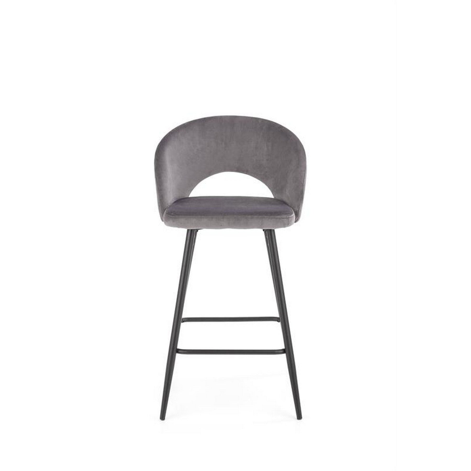 Scaun bar H96, gri, 48x49x89 cm
