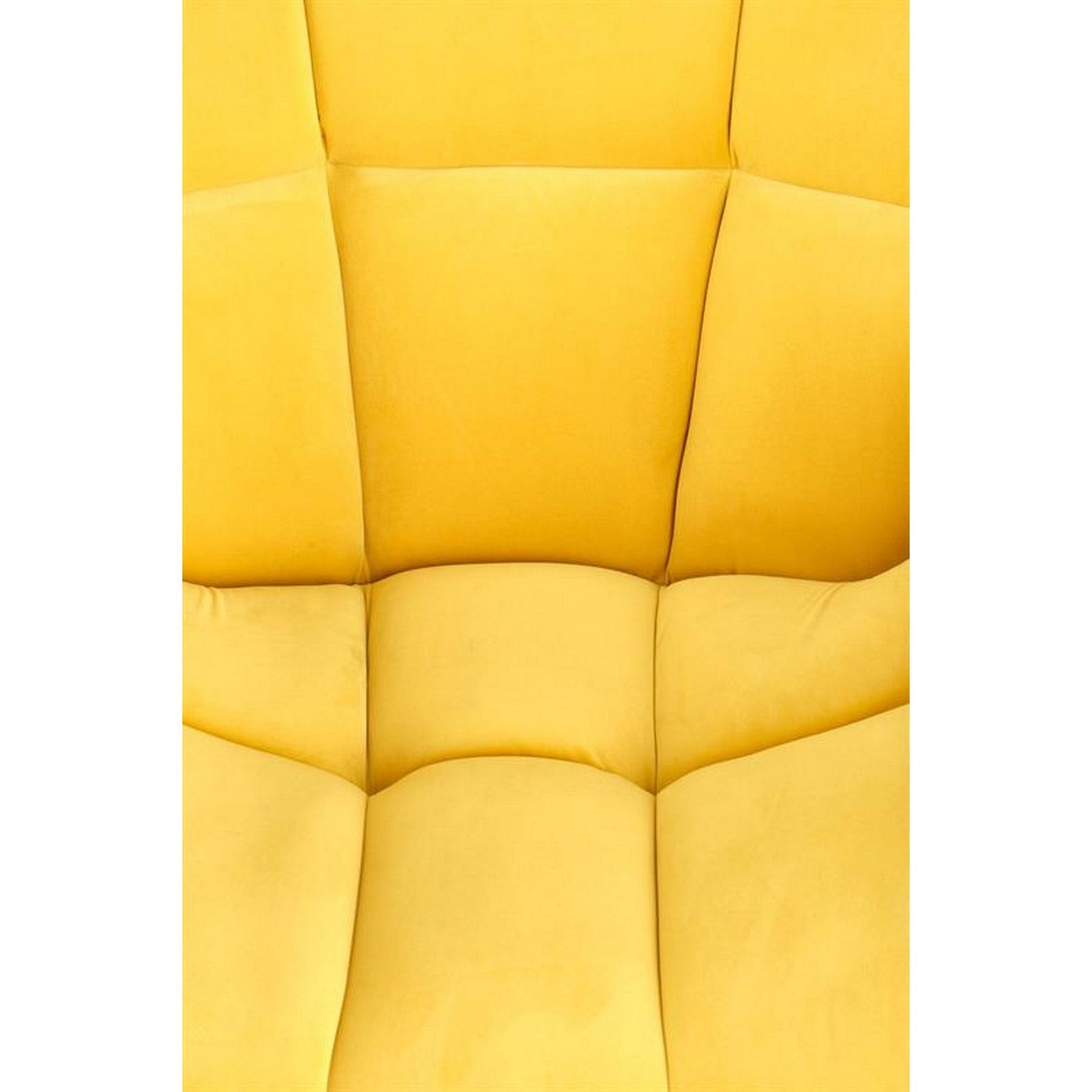 Fotoliu modern Belton, catifea galbena, 74x73x78 cm