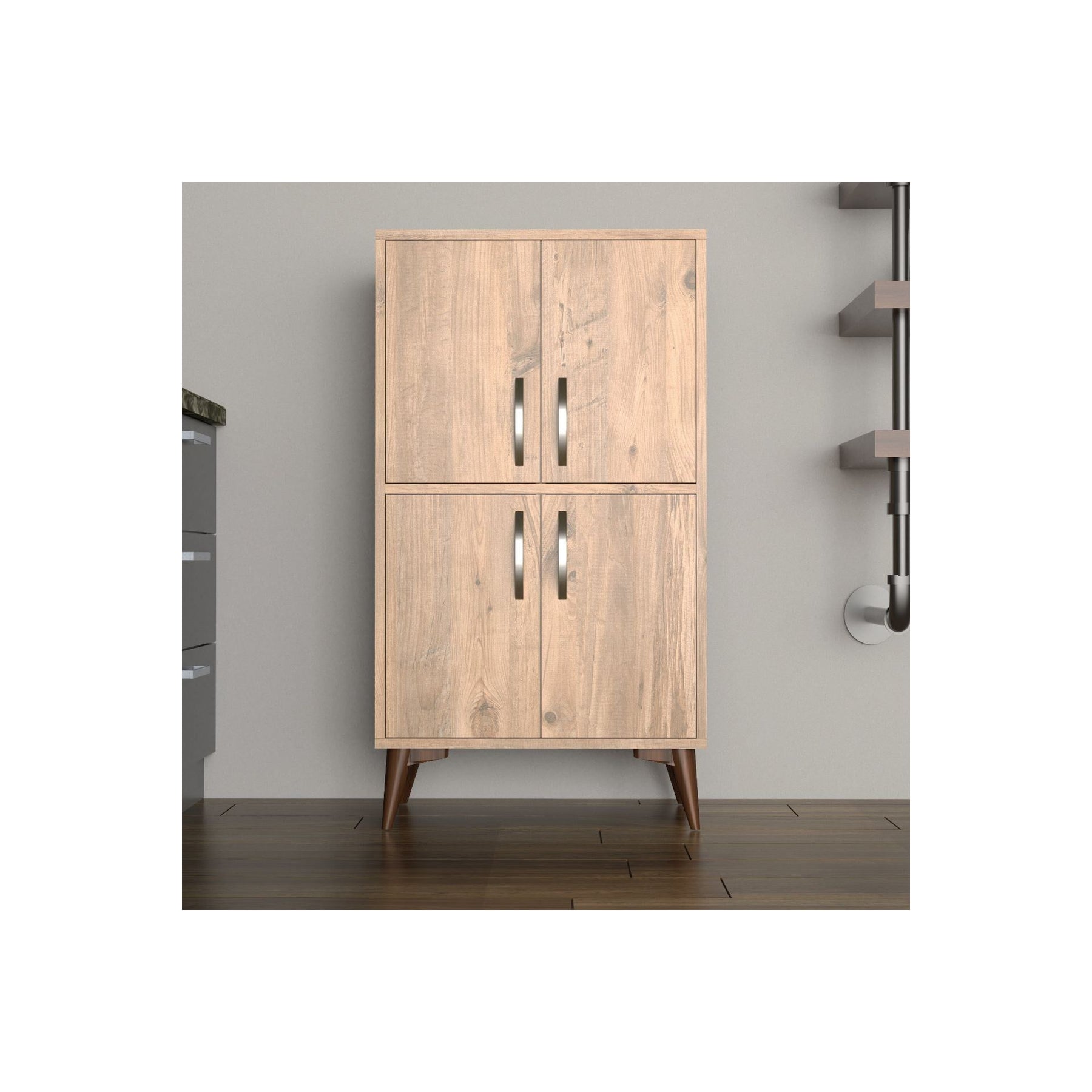 Dulap MDL0202, stejar, PAL, 60x35x109 cm