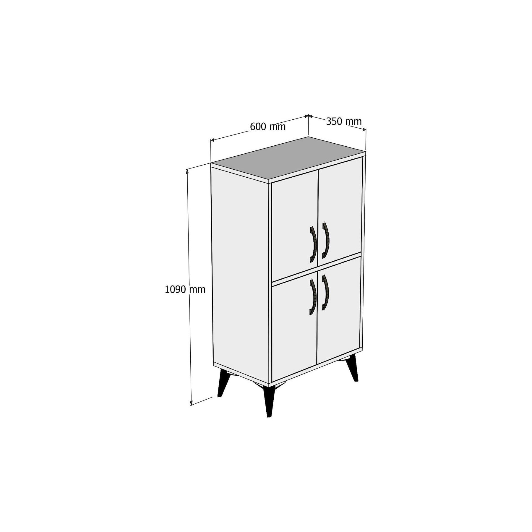 Dulap MDL0202, stejar, PAL, 60x35x109 cm