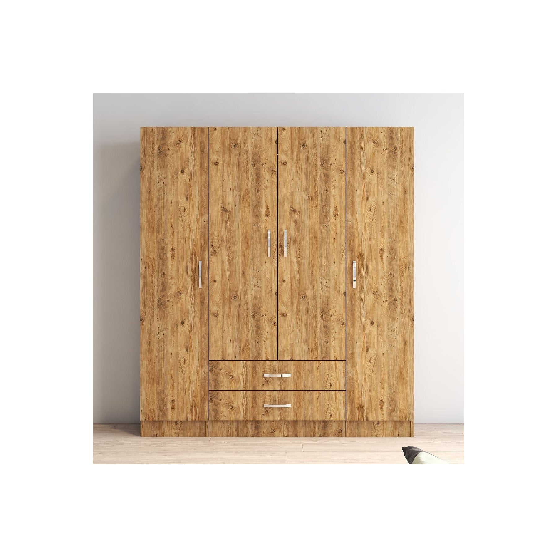 Dulap GRD0602, stejar, PAL, 4 usi si 2 sertare, 160x46x182 cm